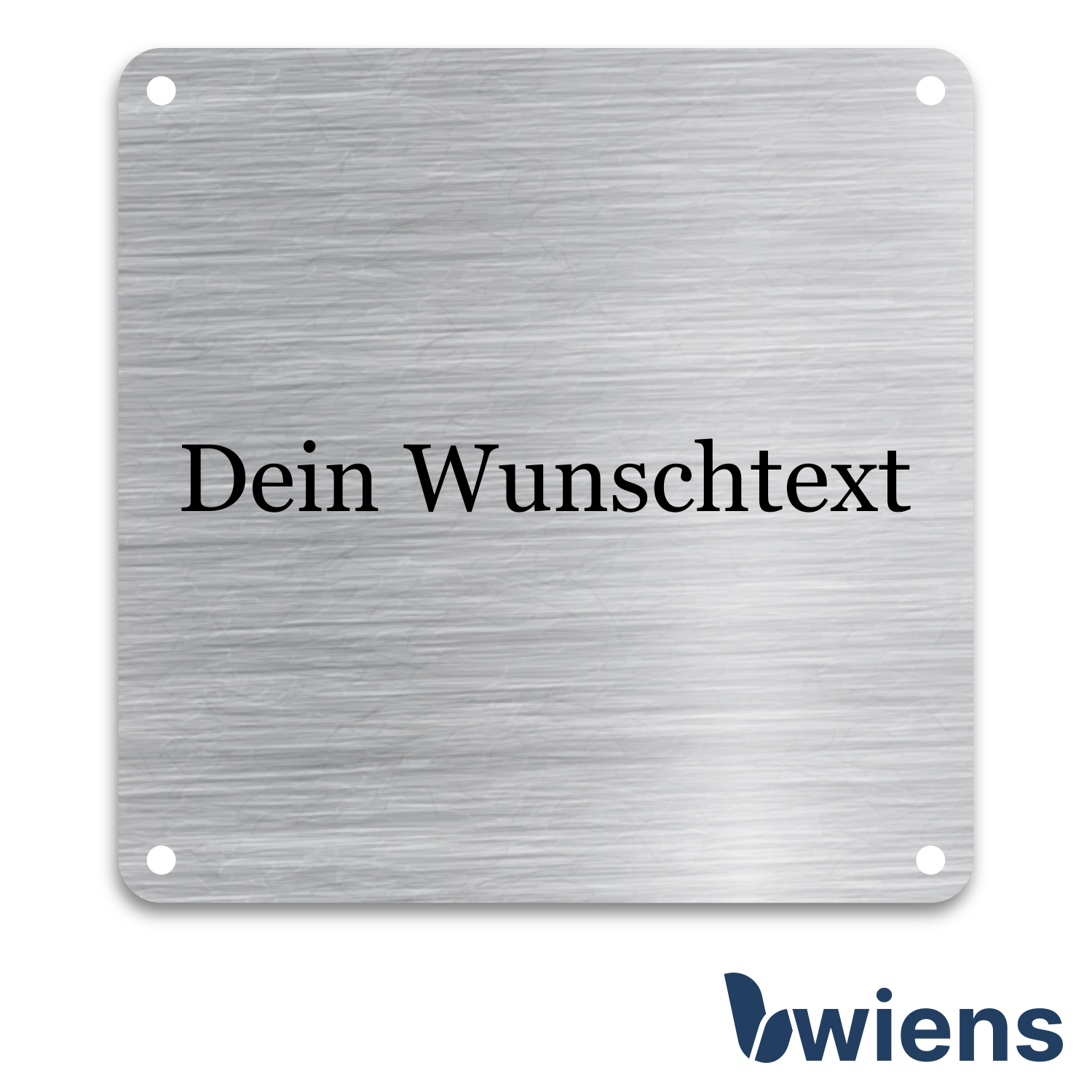 Schild Edelstahl 100x100x1,5 mm