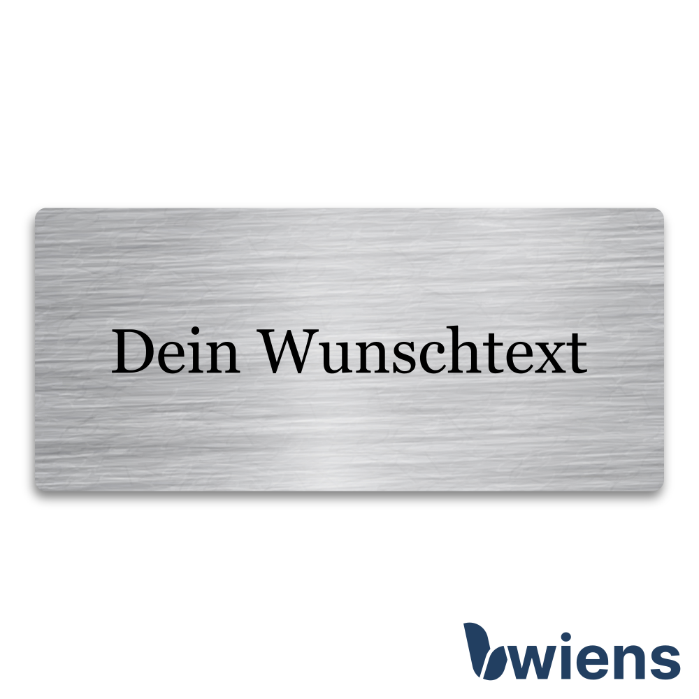 Schild Edelstahl 100x45x2 mm