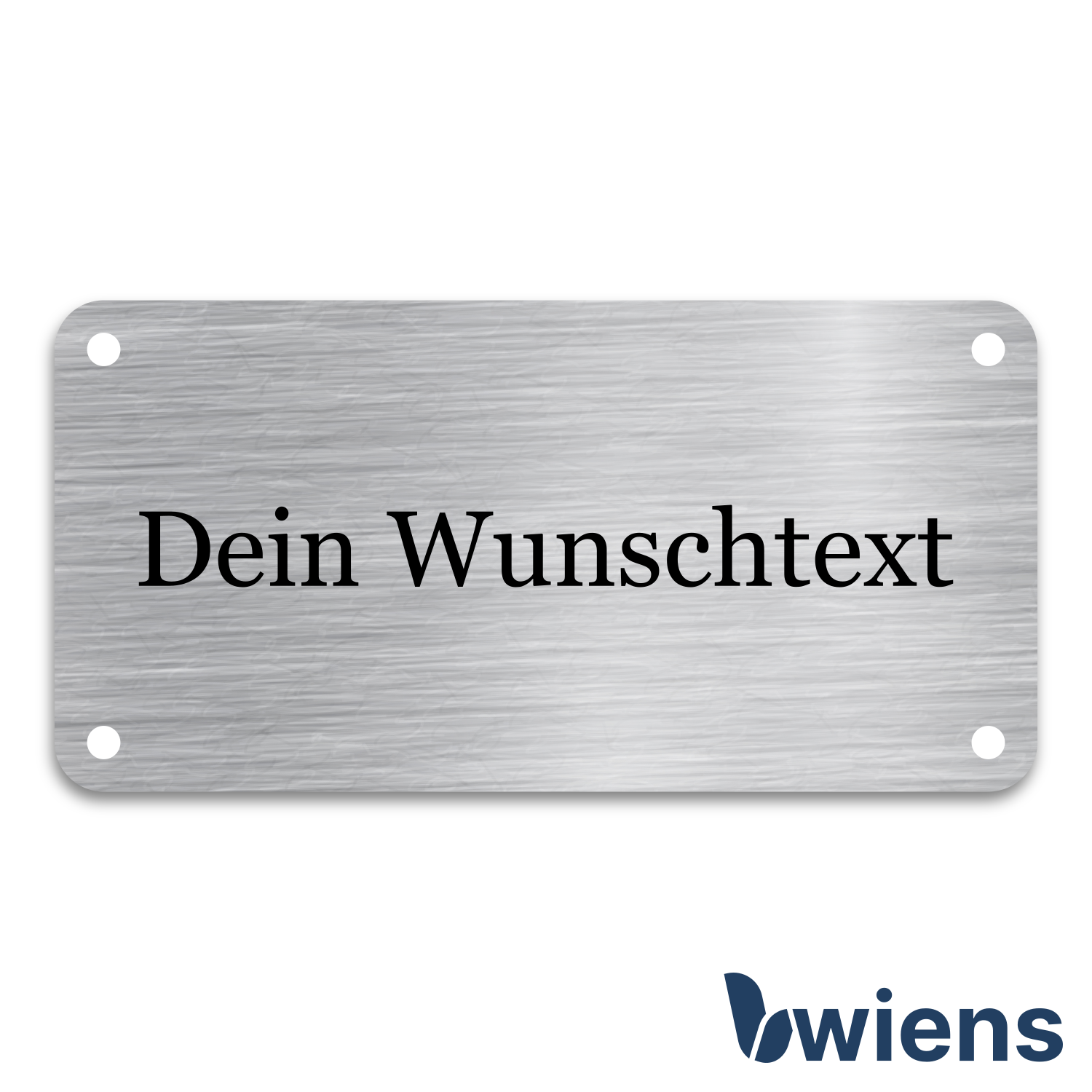 Schild Edelstahl 100x50x1,5 mm
