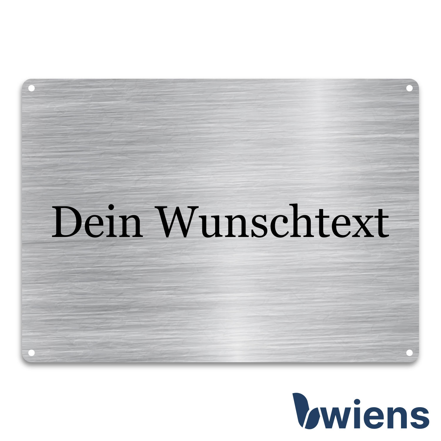 Schild Edelstahl 210x150x1,5 mm