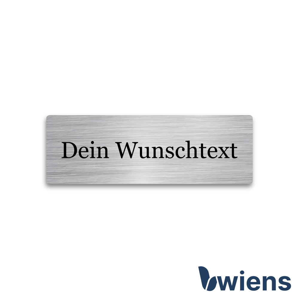 Schild Edelstahl 60x20x2 mm