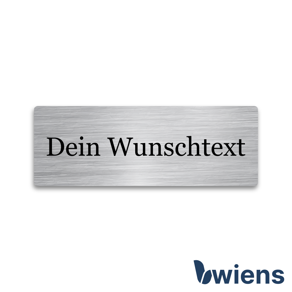 Schild Edelstahl 70x25x2 mm