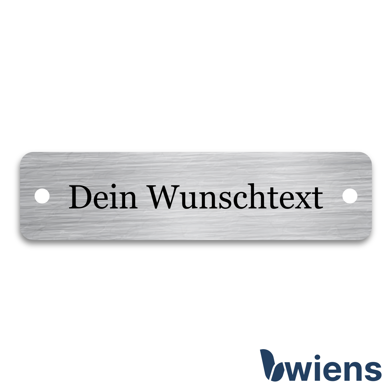 Schild Edelstahl 80x20x1,5 mm