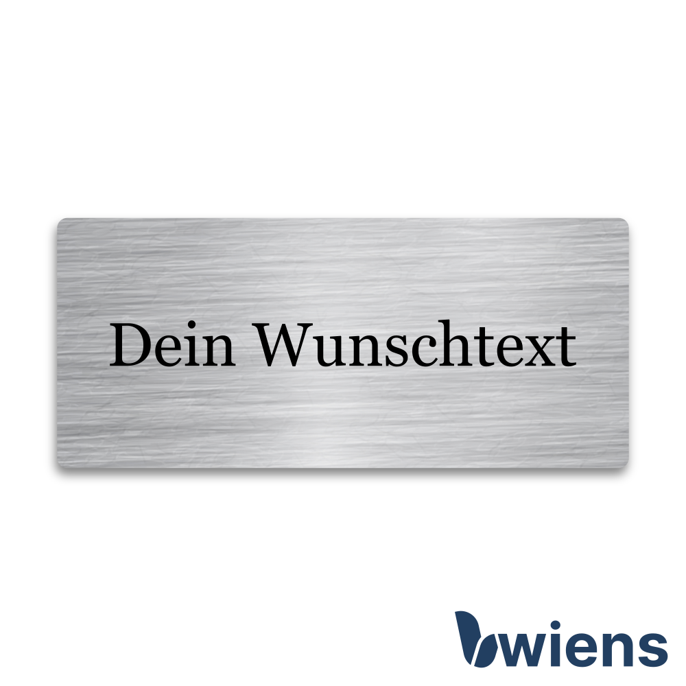 Schild Edelstahl 80x35x2 mm