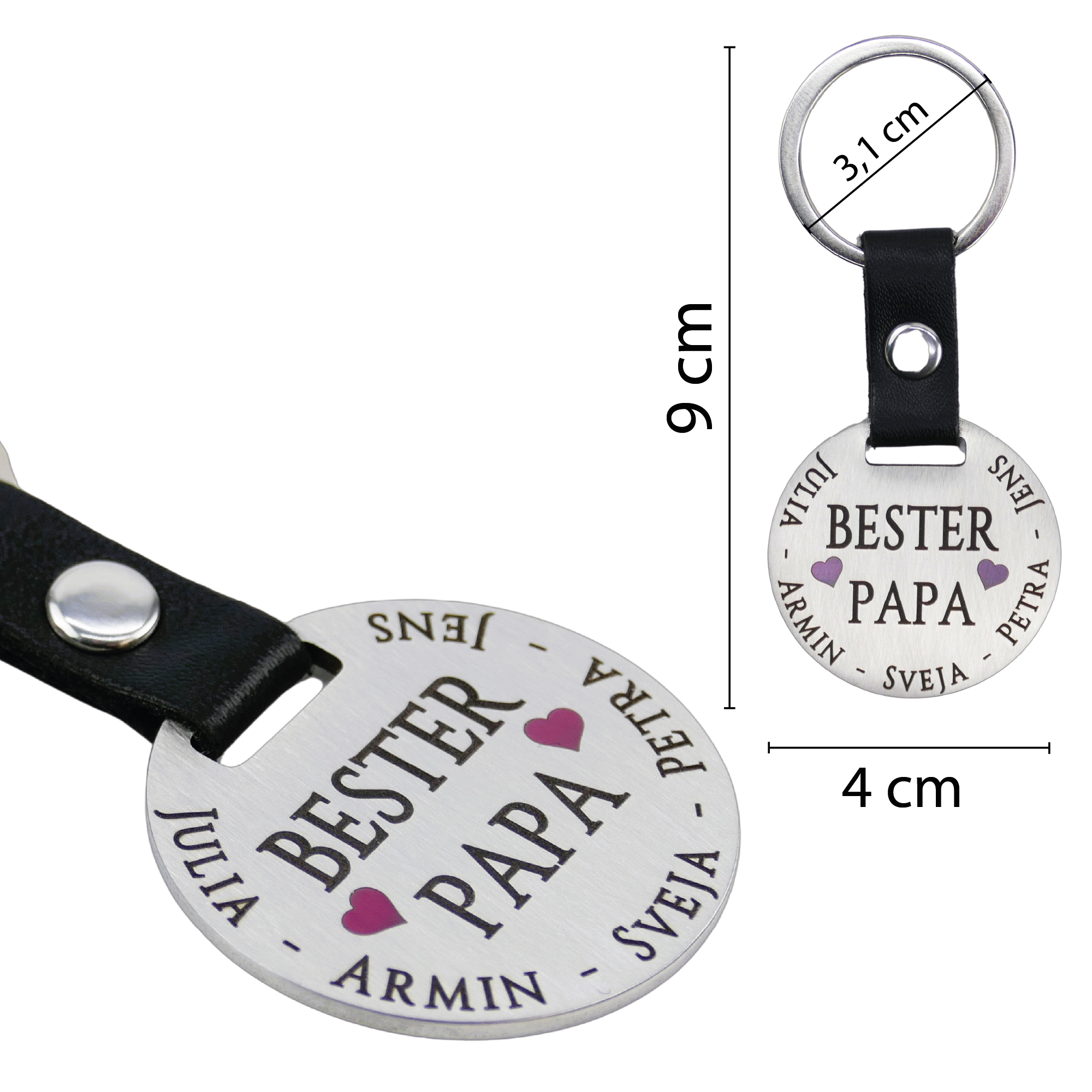 Schlüsselanhänger Bester Papa - Wiens3d