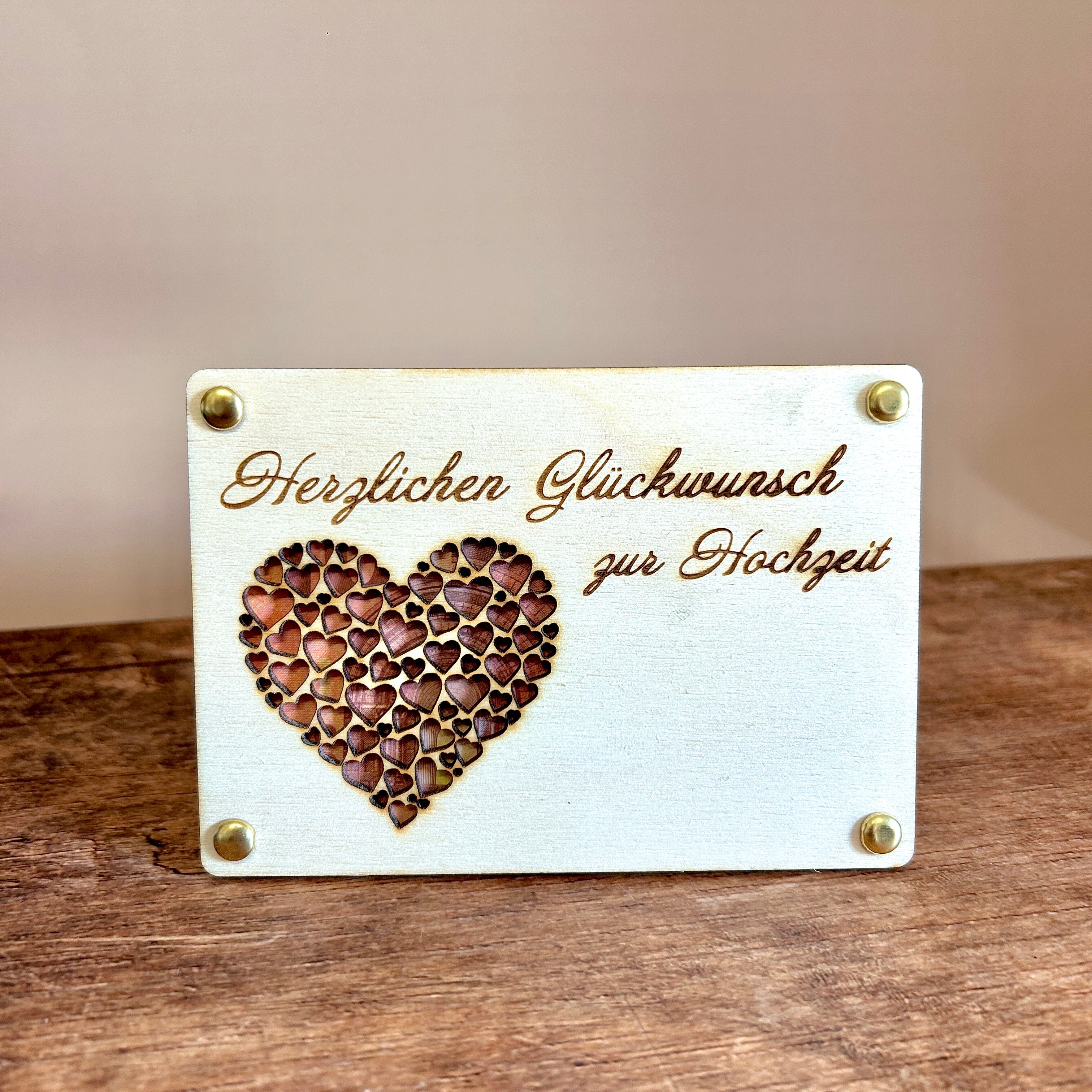 Geldgeschenk Holz | Herzlichen Glückwunsch zur Hochzeit