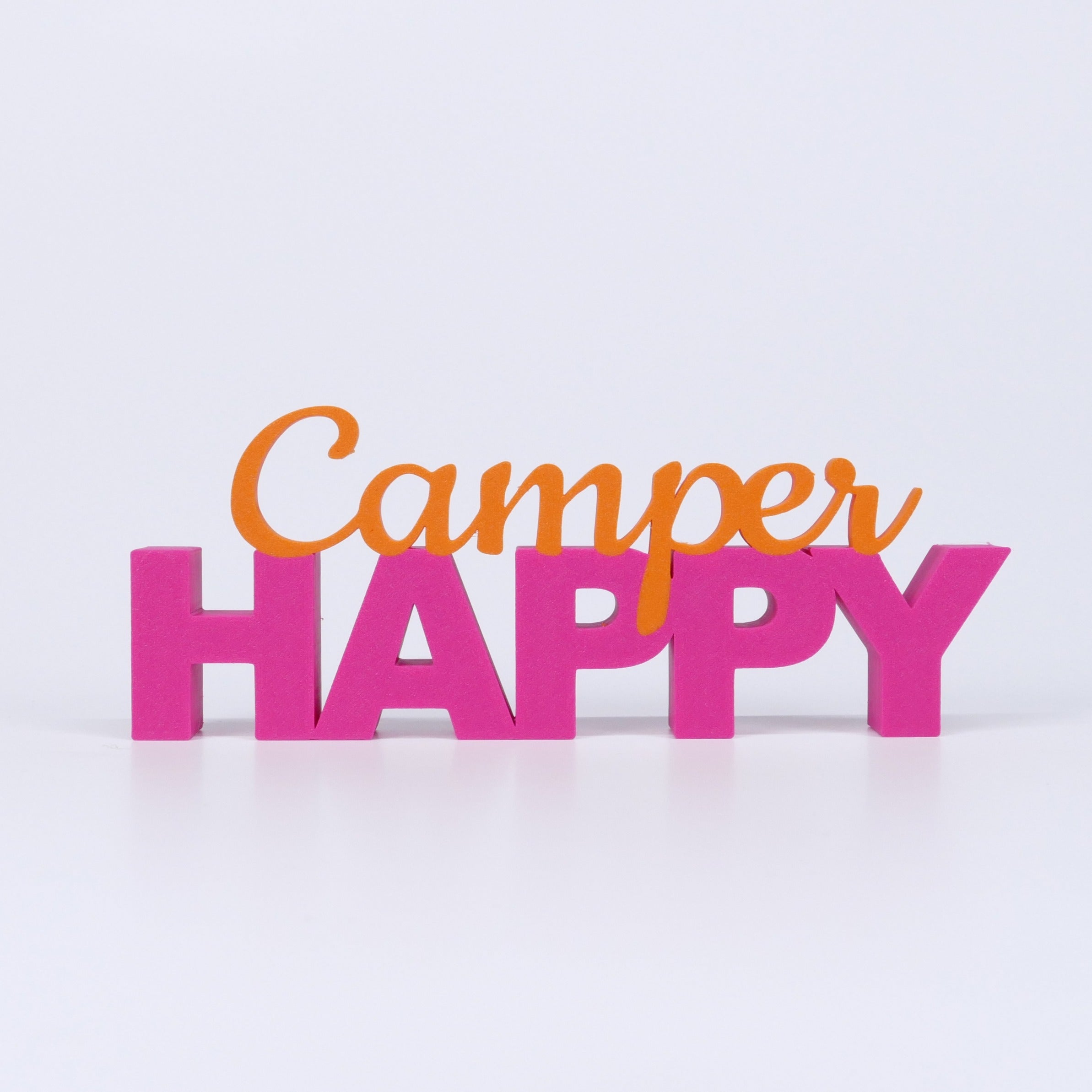 HAPPY Camper Schriftzug Deko 3D Aufsteller