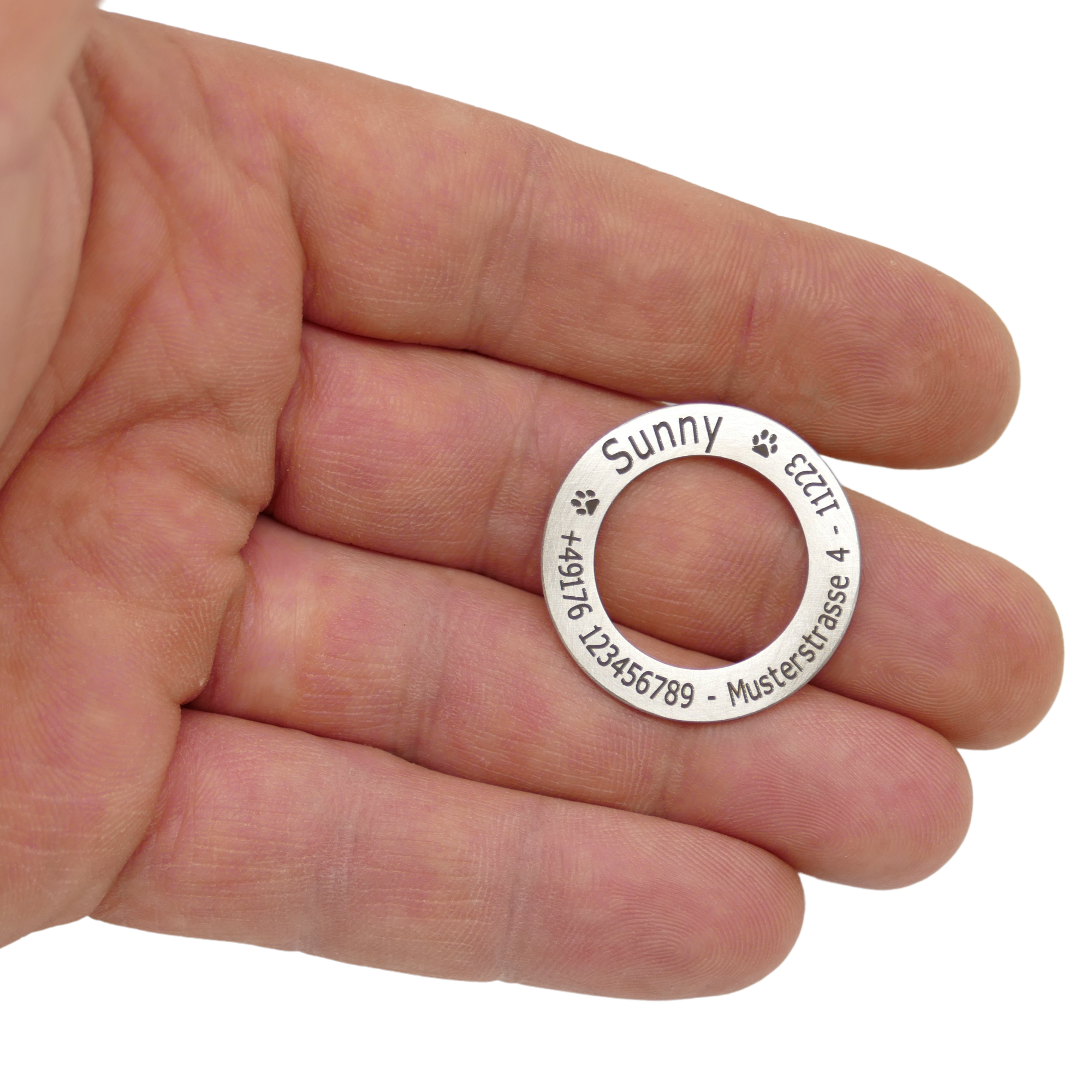 Hundemarke mit Gravur | Donut 30mm - Wiens3d