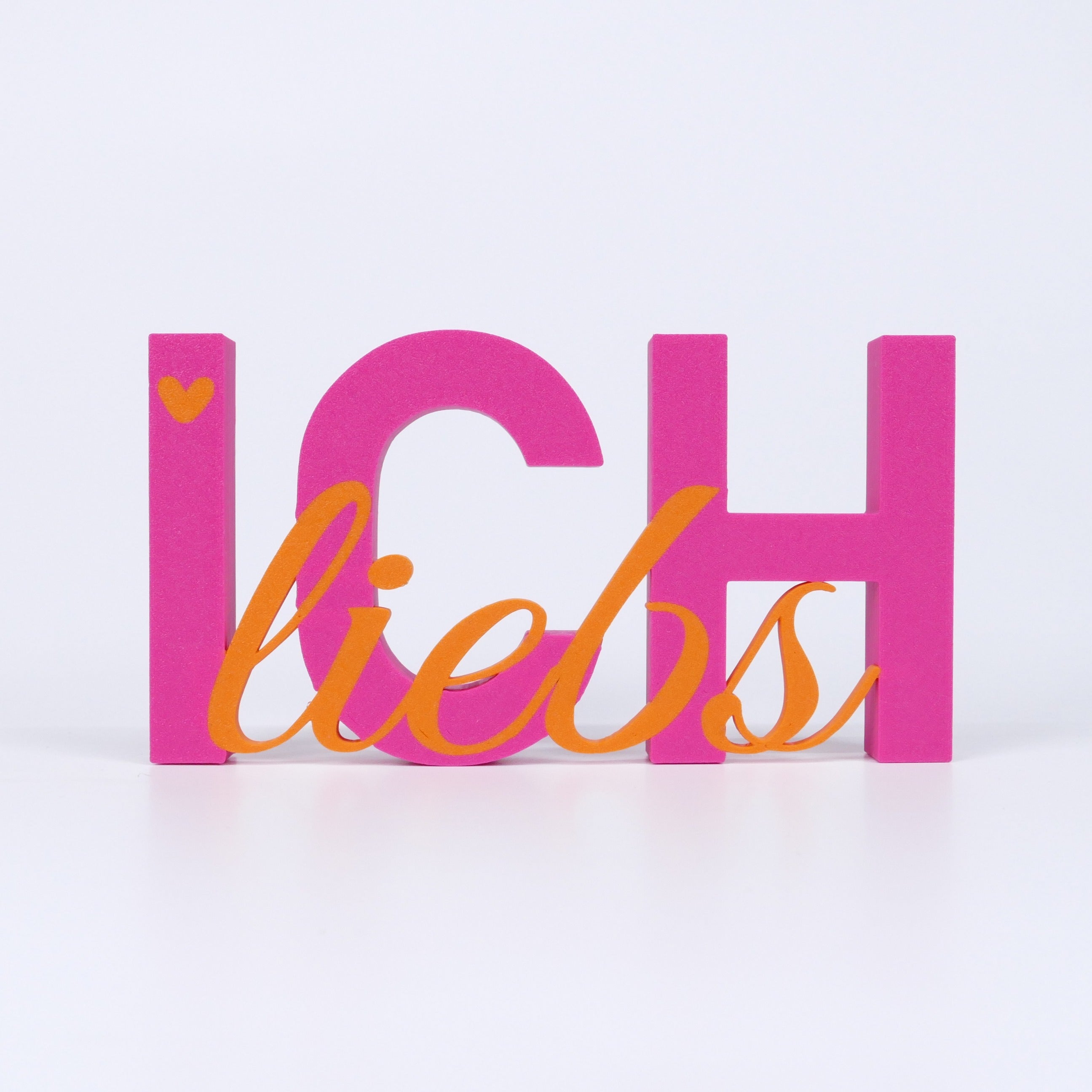 ICH liebs Schriftzug Deko 3D Aufsteller