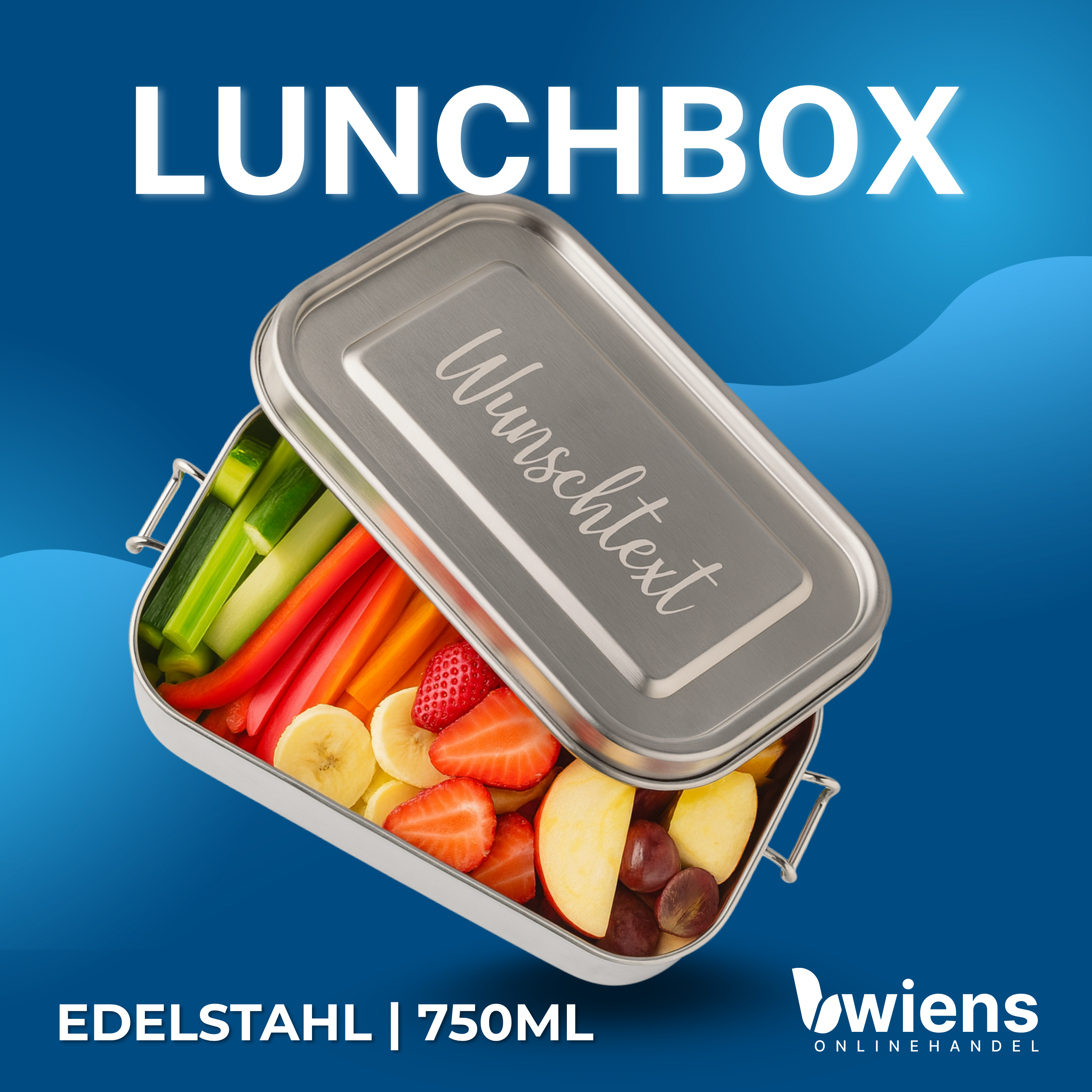 Edelstahl-Lunchbox mit Gravur – 750 ml | Personalisiert