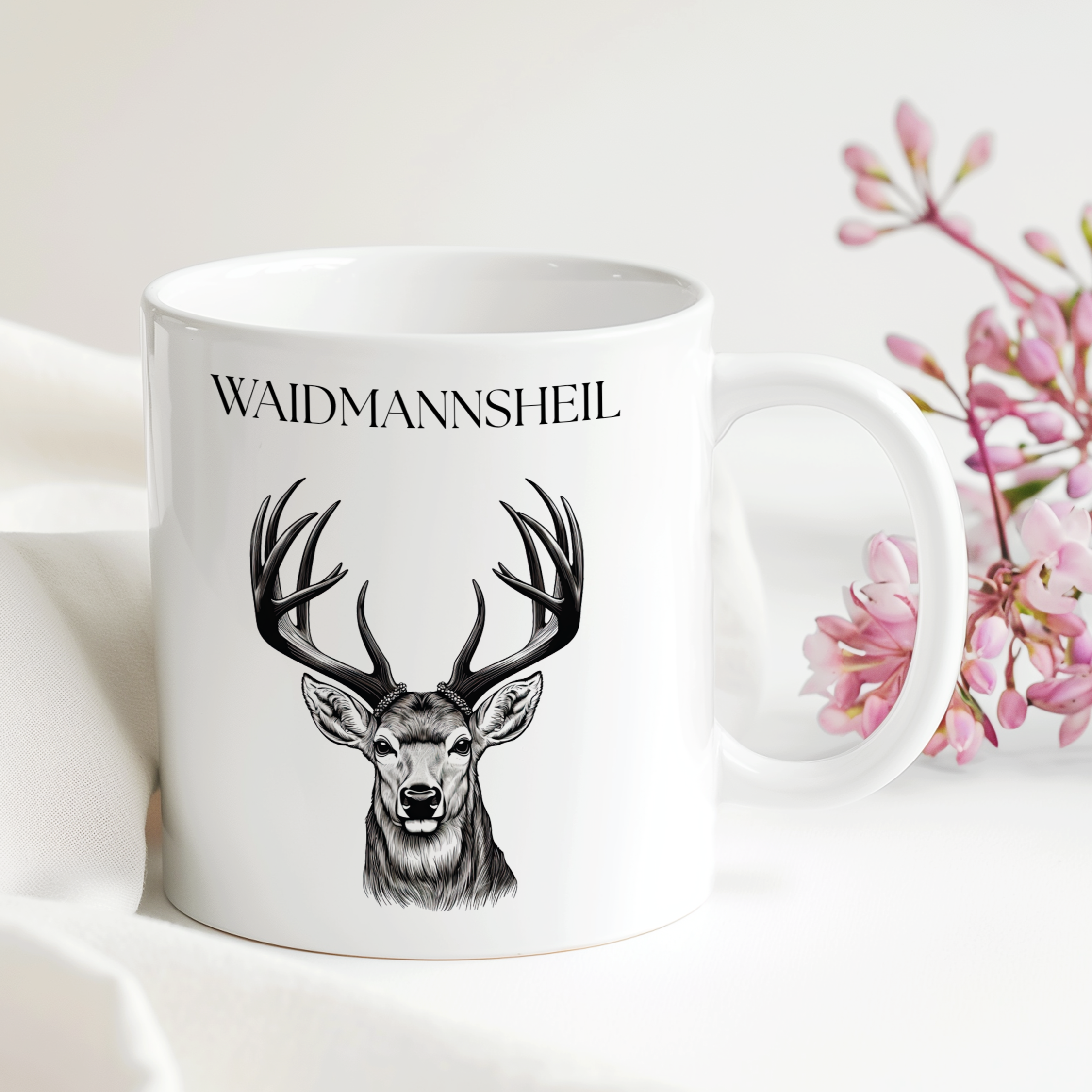 Waidmannsheil Tasse mit Hirsch | 0164 - Wiens3d