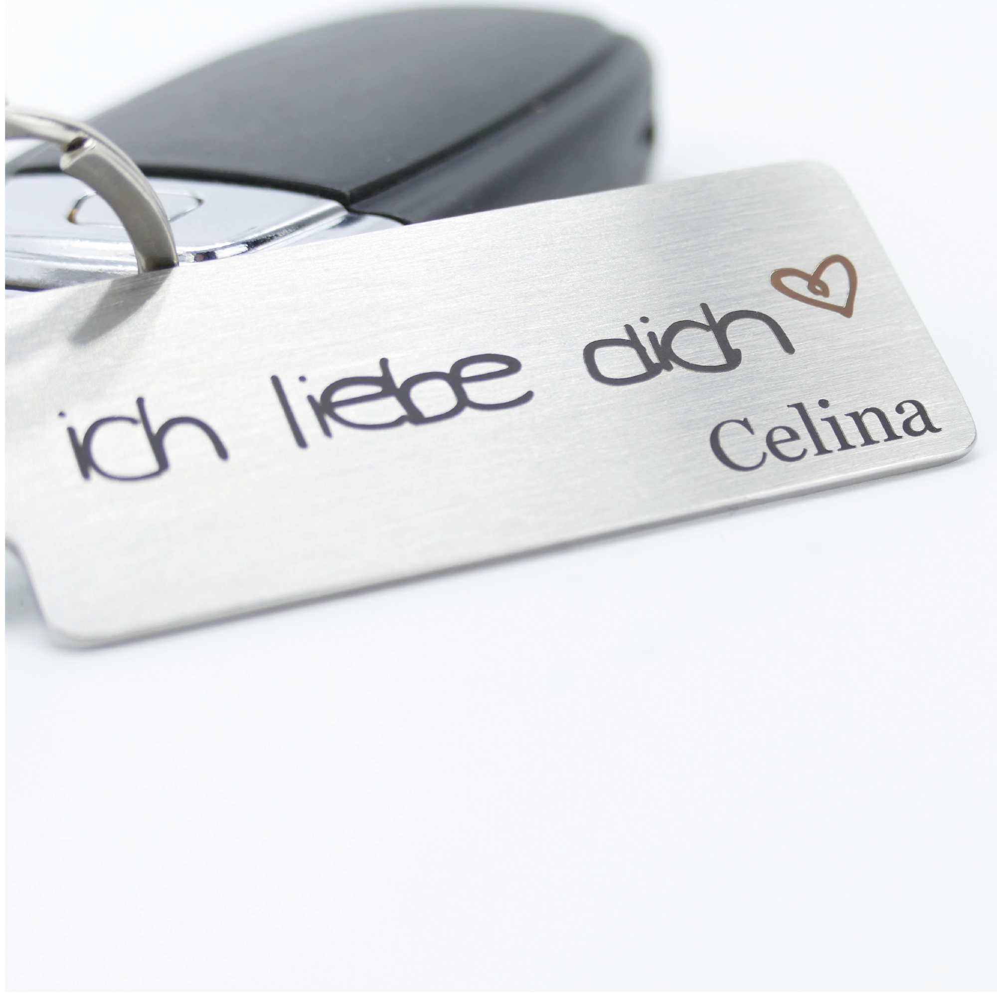 Schlüsselanhänger "ich liebe dich" mit Wunschnamen - Wiens3d