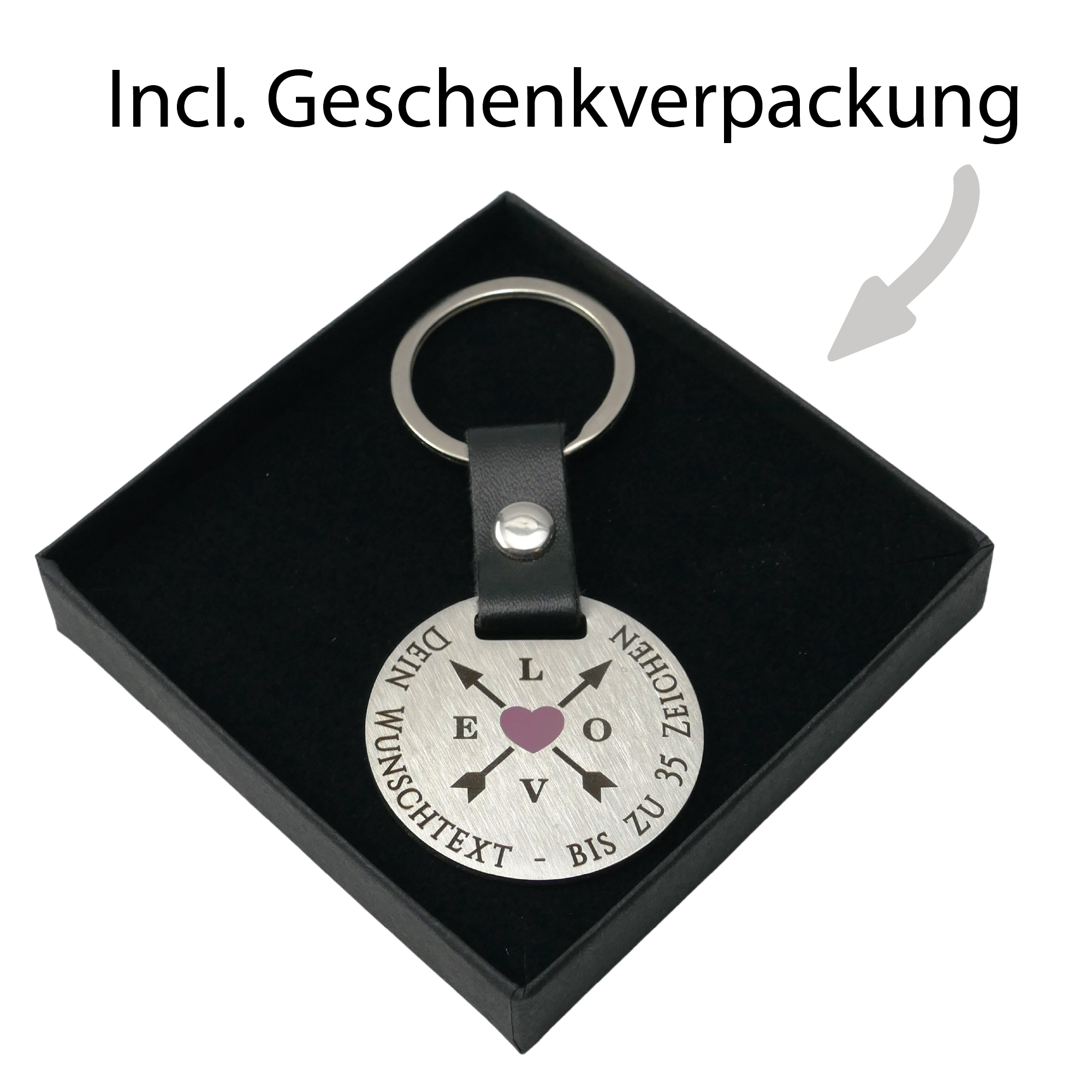 Schlüsselanhänger LOVE mit Wunschtext - Wiens3d