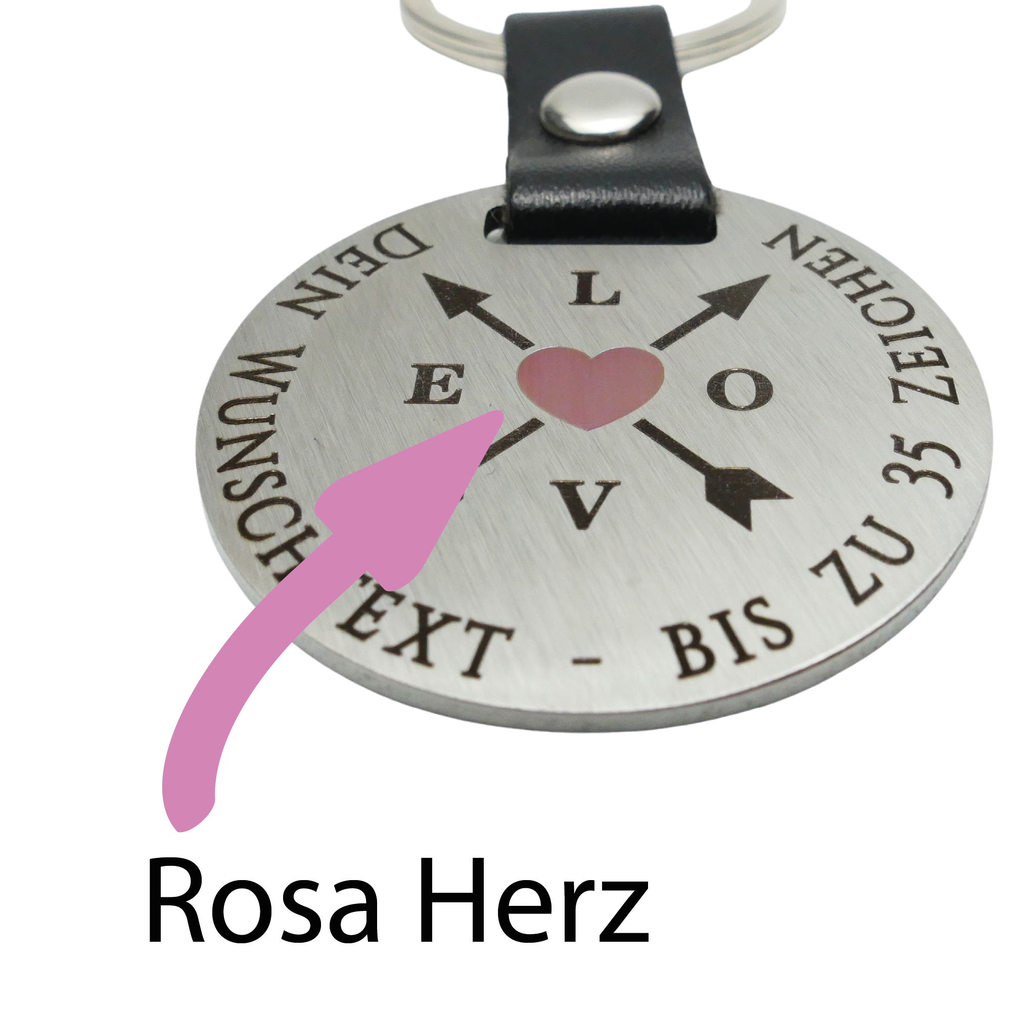 Schlüsselanhänger LOVE mit Wunschtext - Wiens3d