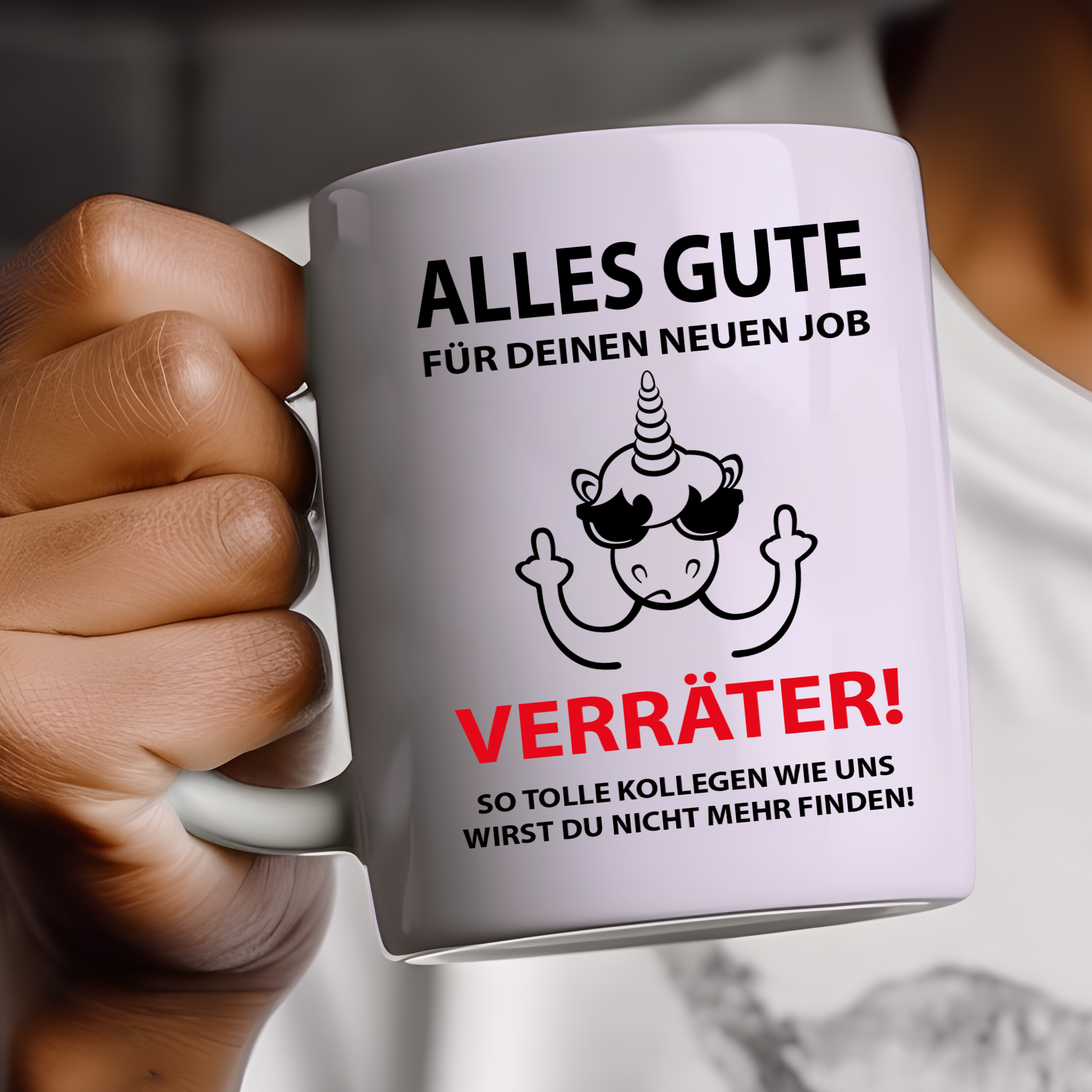 Abschied Mitarbeiter Tasse Kollege Kollegin