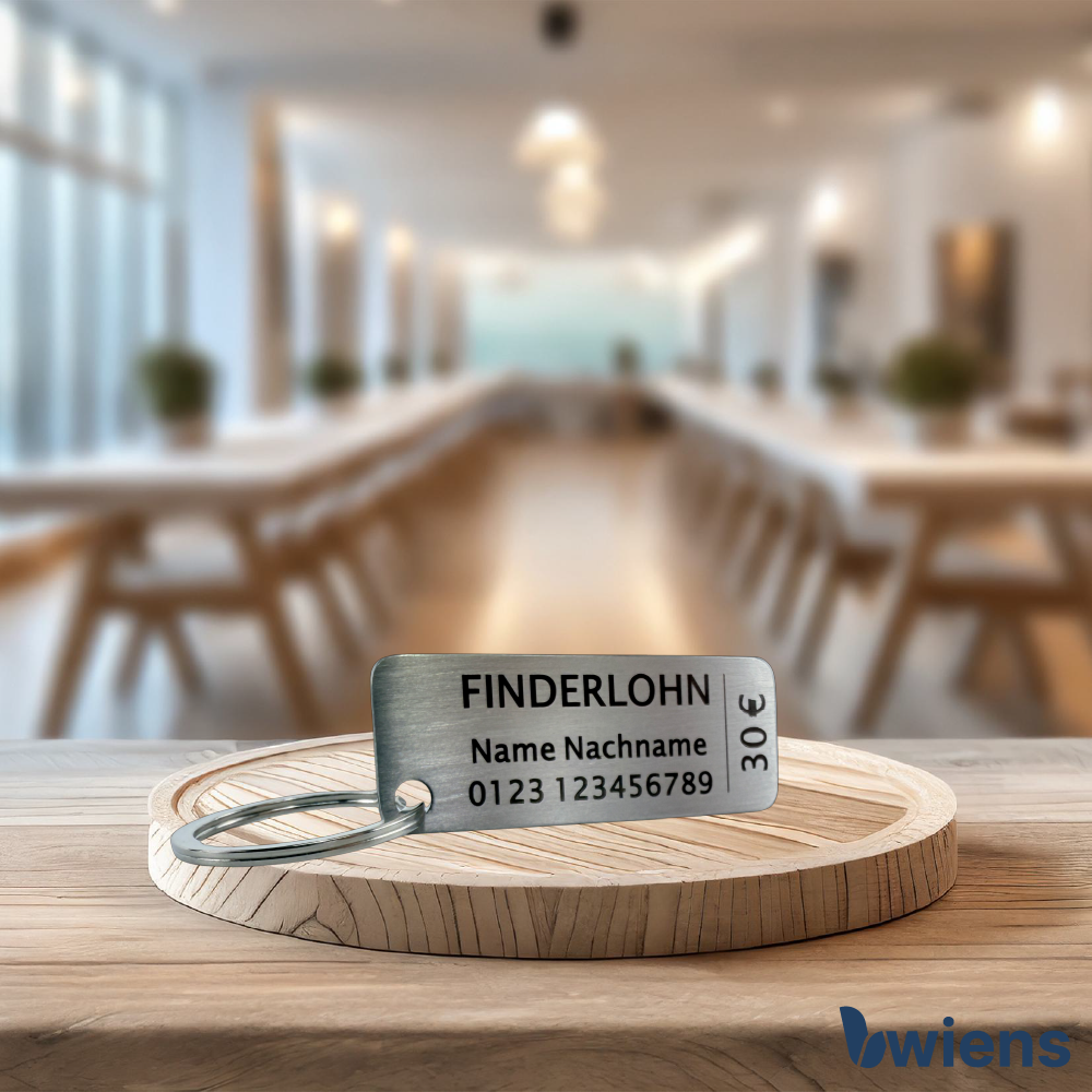 Schlüsselanhänger Finderlohn Personalisierbar