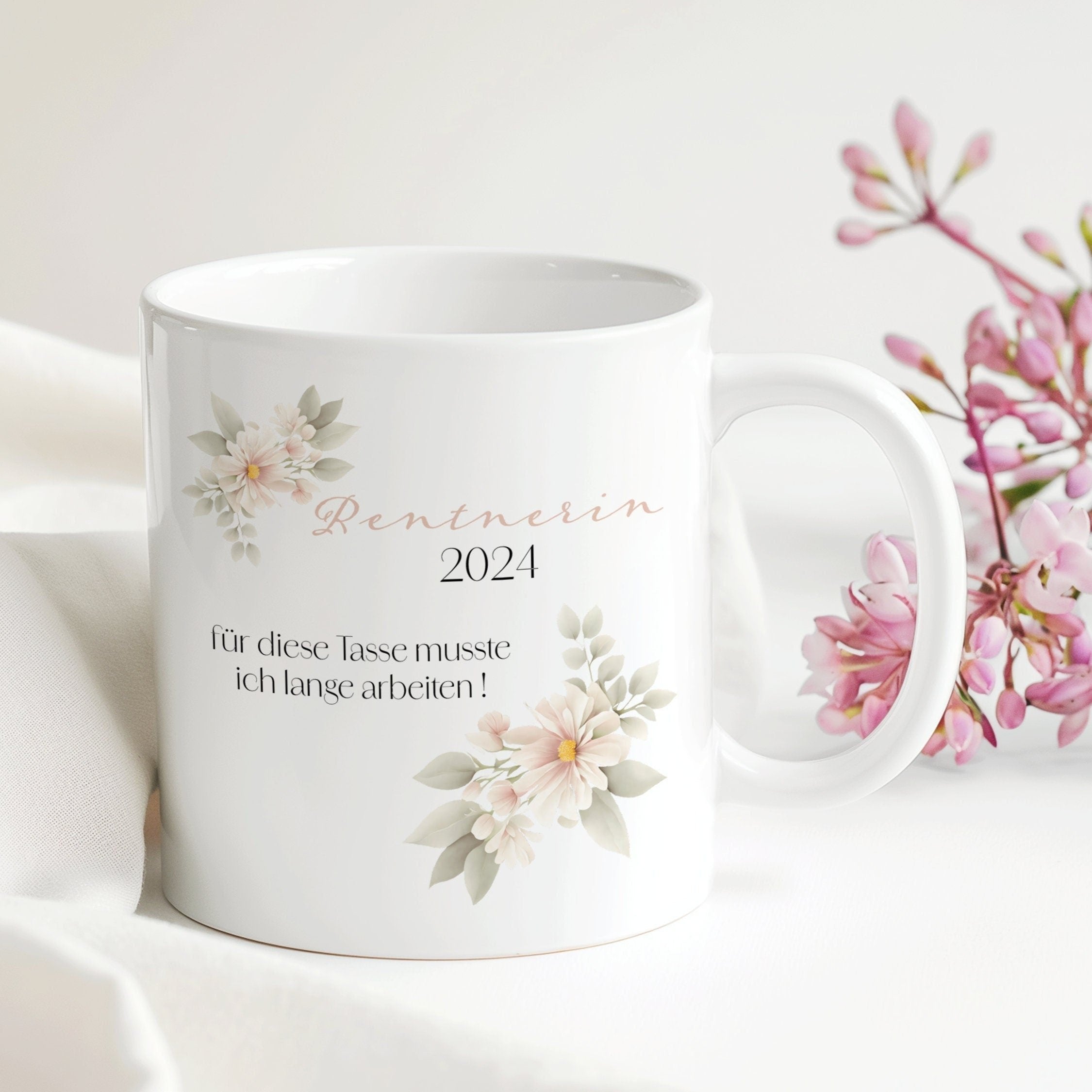 Rentner Tasse 2024 für diese Tasse musste ich lange arbeiten Geschenk für Rente Arbeit Arbeitskollege