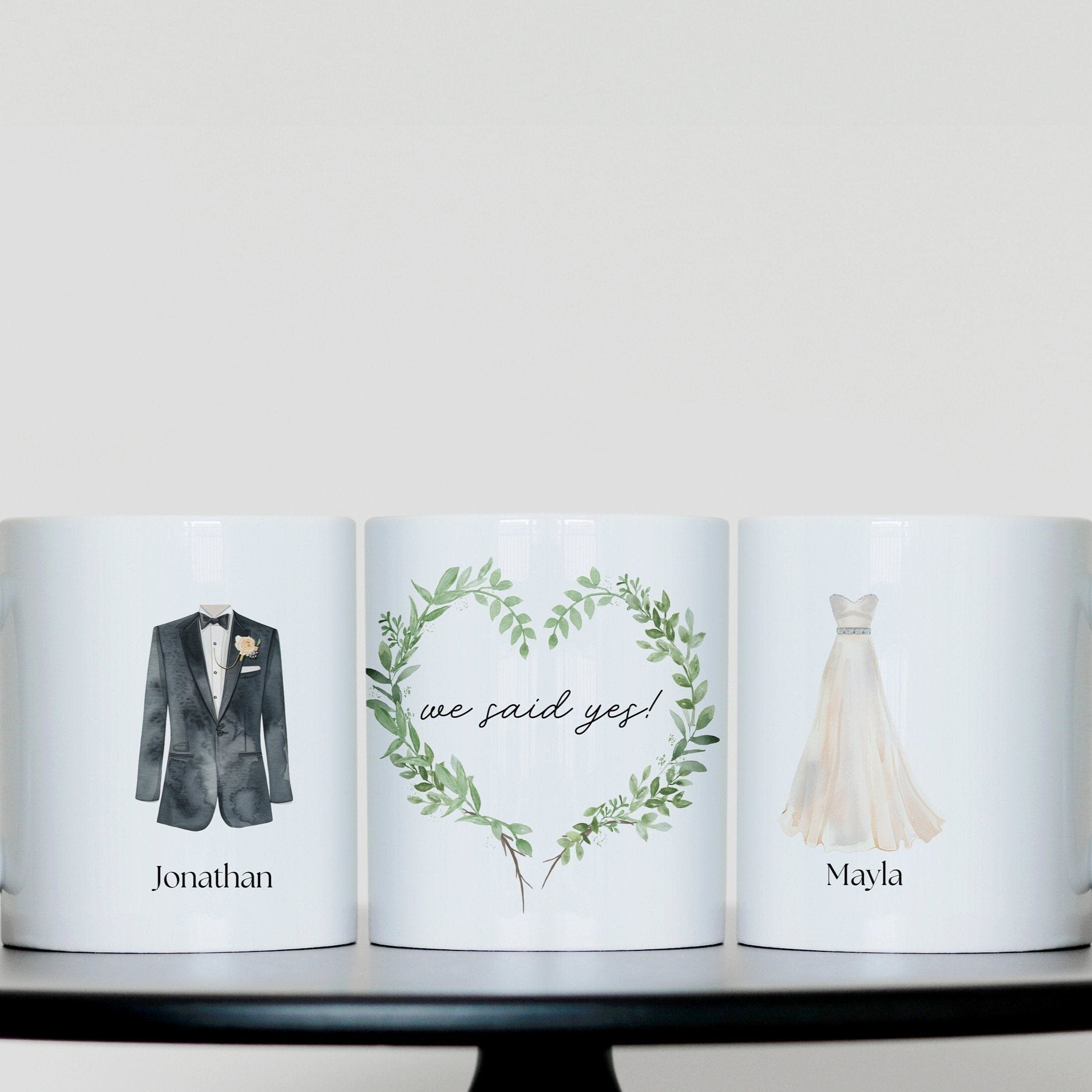 Hochzeits Tasse personalisiert | Geschenk Hochzeit Geburtstag Weihnachten Ostern | 330 ml - 0176