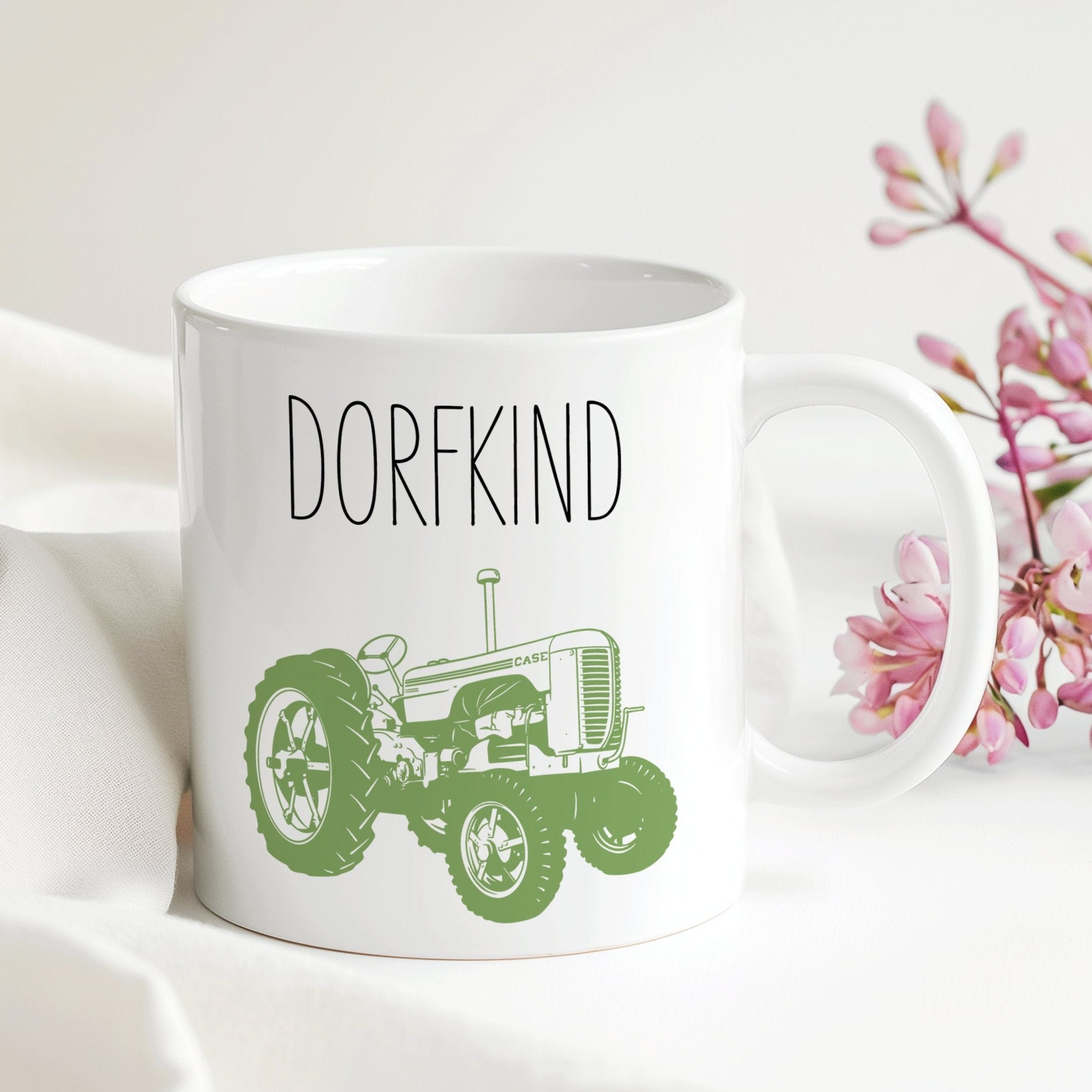 Tasse Dorfkind | Kaffeetasse | Dorfkinder Weihnachten Vatertag Geburtstag Geschenk Arbeit | 330 ml - 0187