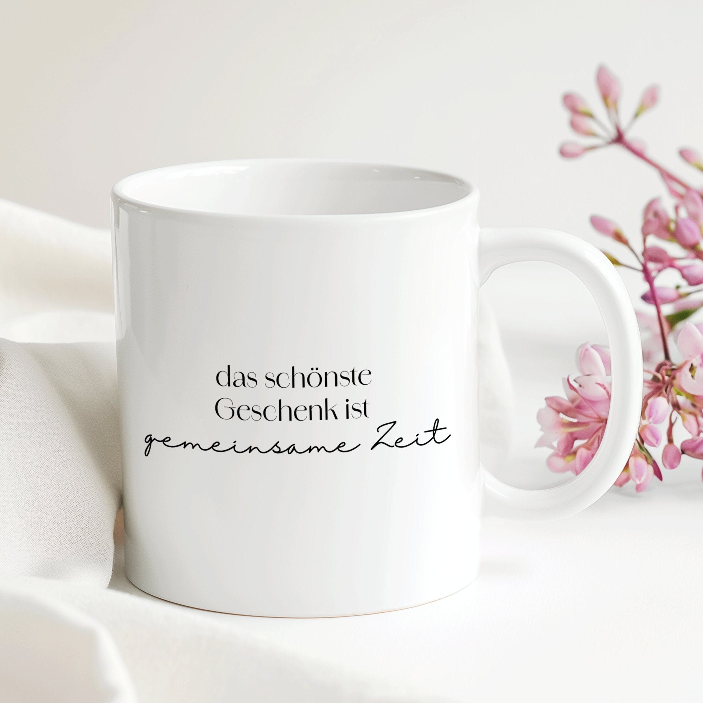 Tasse gemeinsame Zeit | Kaffeetasse | Weihnachten Vatertag Geburtstag Geschenk Arbeit | 330 ml - 0182