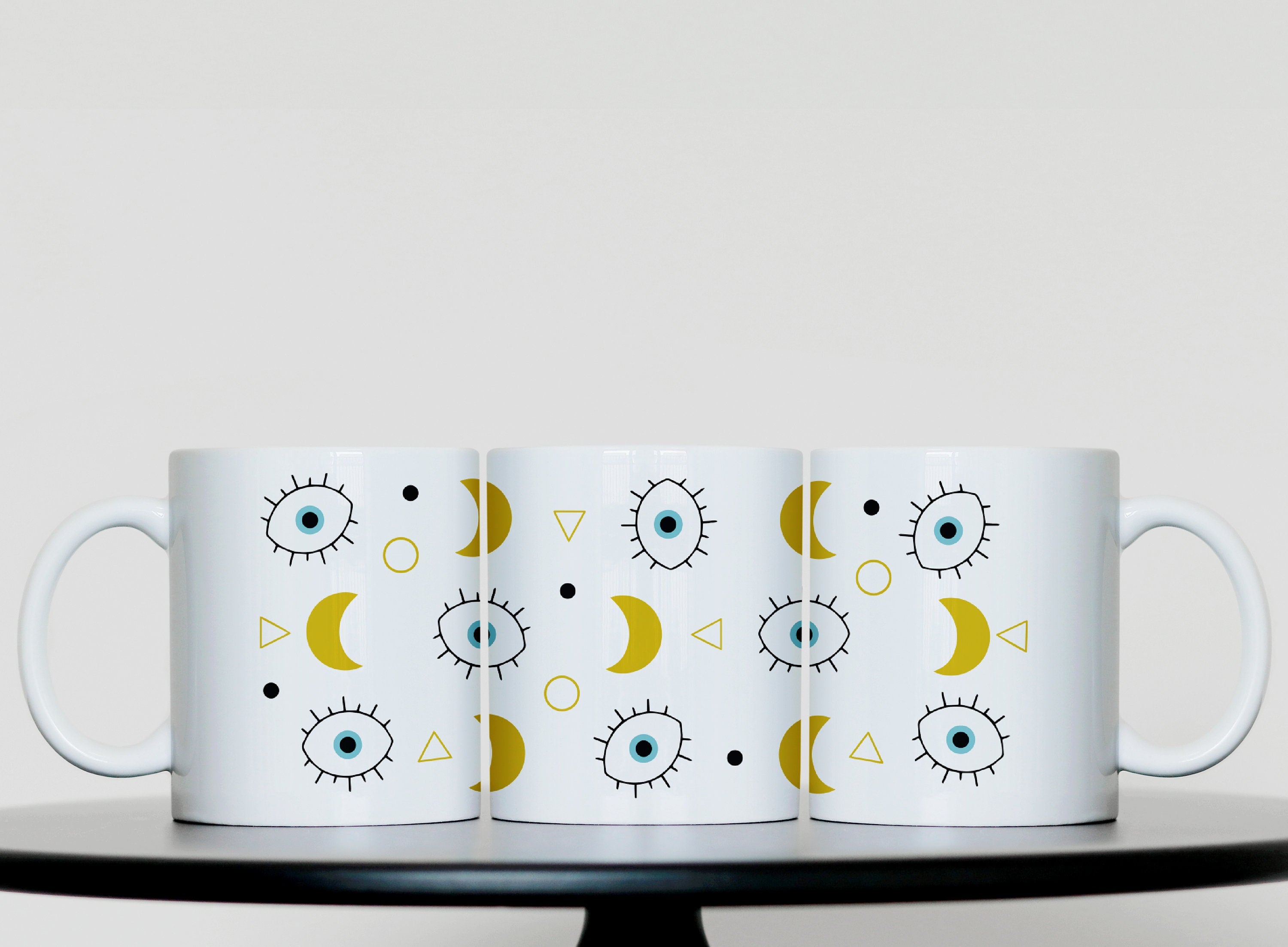 Tasse mit Blauem Auge "Nazar-Auge" | Kaffeetasse | Weihnachten Muttertag Geburtstag Geschenk Arbeit | 330 ml - 0196