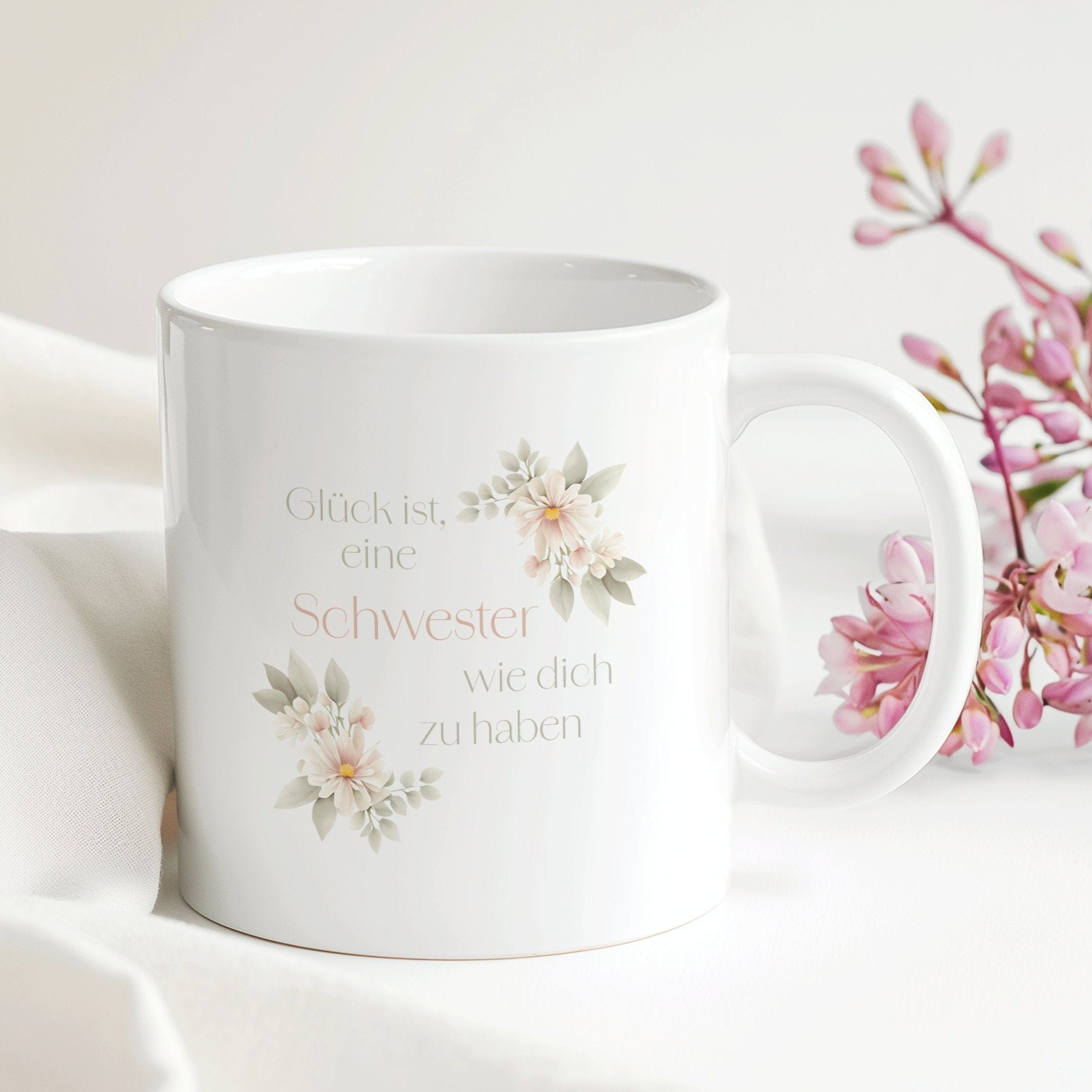 Schwester Tasse Muttertag | Geschenk Muttertag Geburtstag Weihnachten Ostern 330 ml - 0024