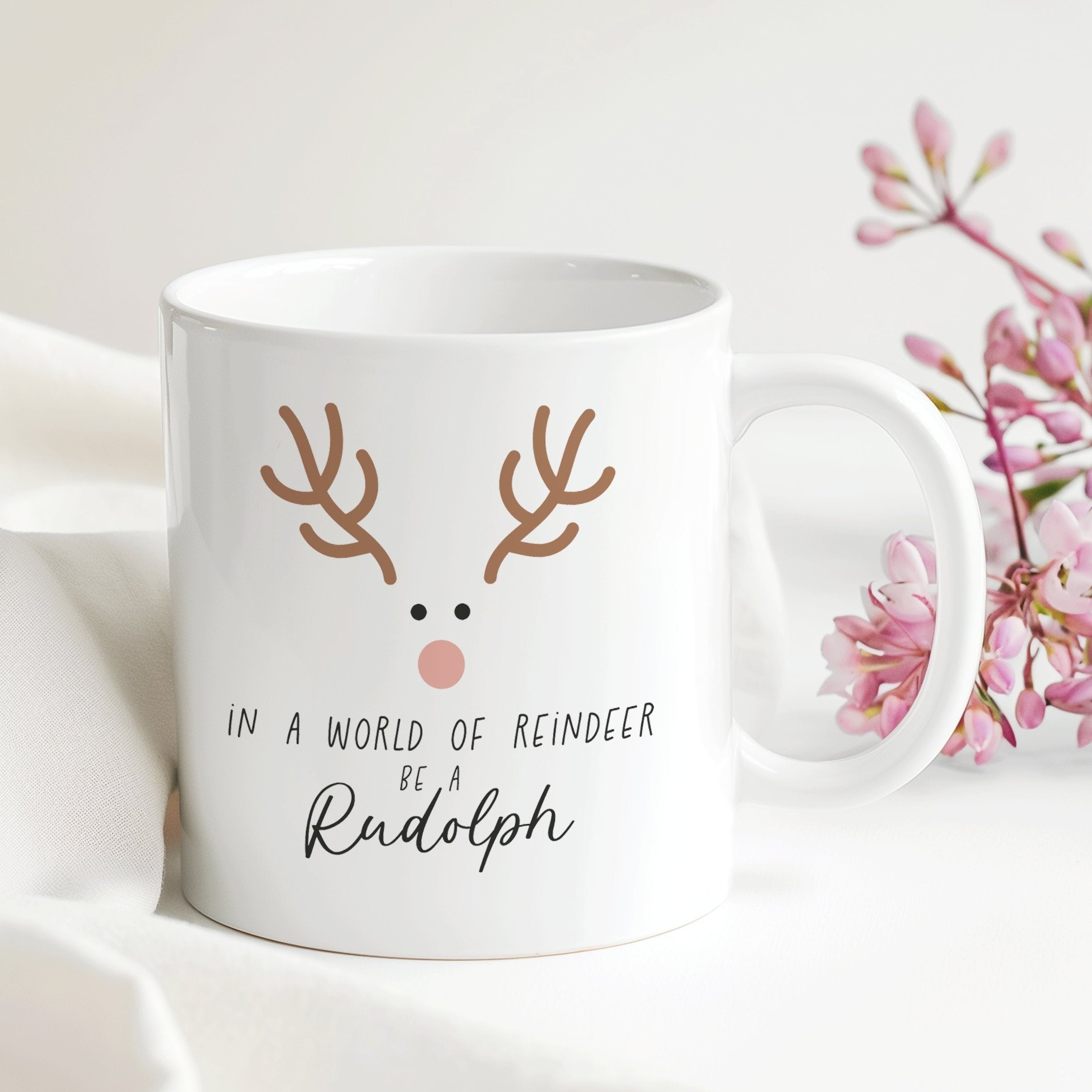 Tasse Weihnachten Rentier | Kaffeetasse | Weihnachten Geschenk Arbeit | 330 ml - 0200