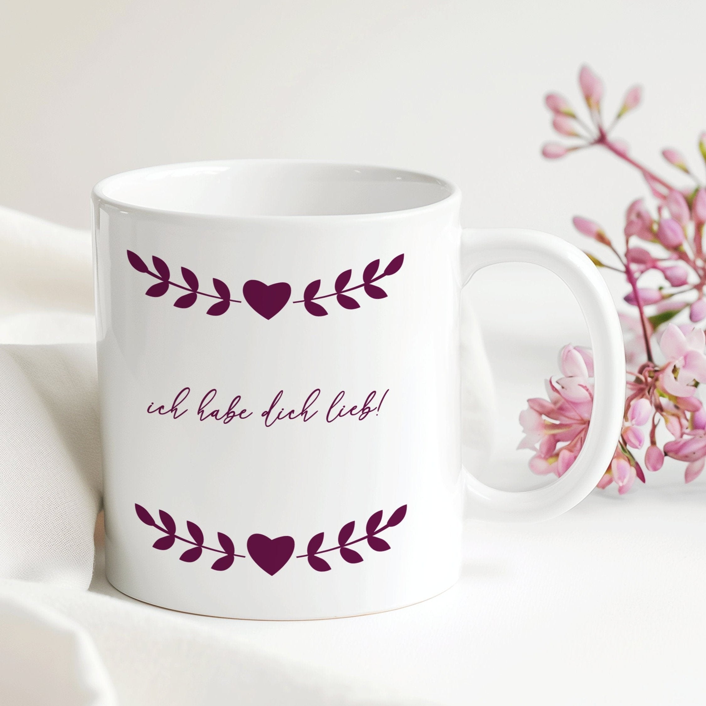 Tasse Ich hab dich lieb | Freunde Freundinnen Familie | Weihnachten Geschenk Arbeit | 330 ml - 0210