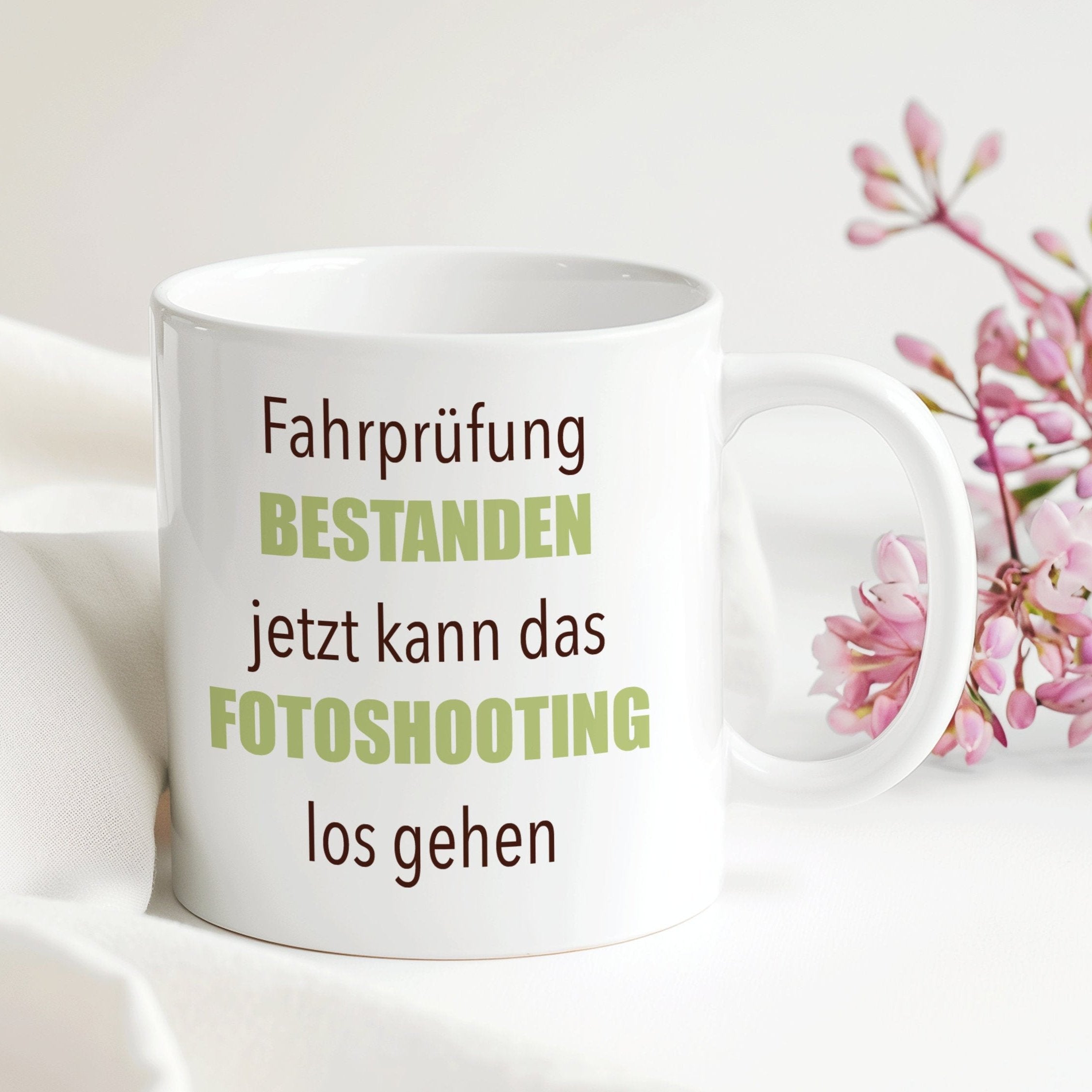 Tasse zum Führerschein | Weihnachten Muttertag Geburtstag Geschenk Arbeit | 330 ml - 0235, 0236