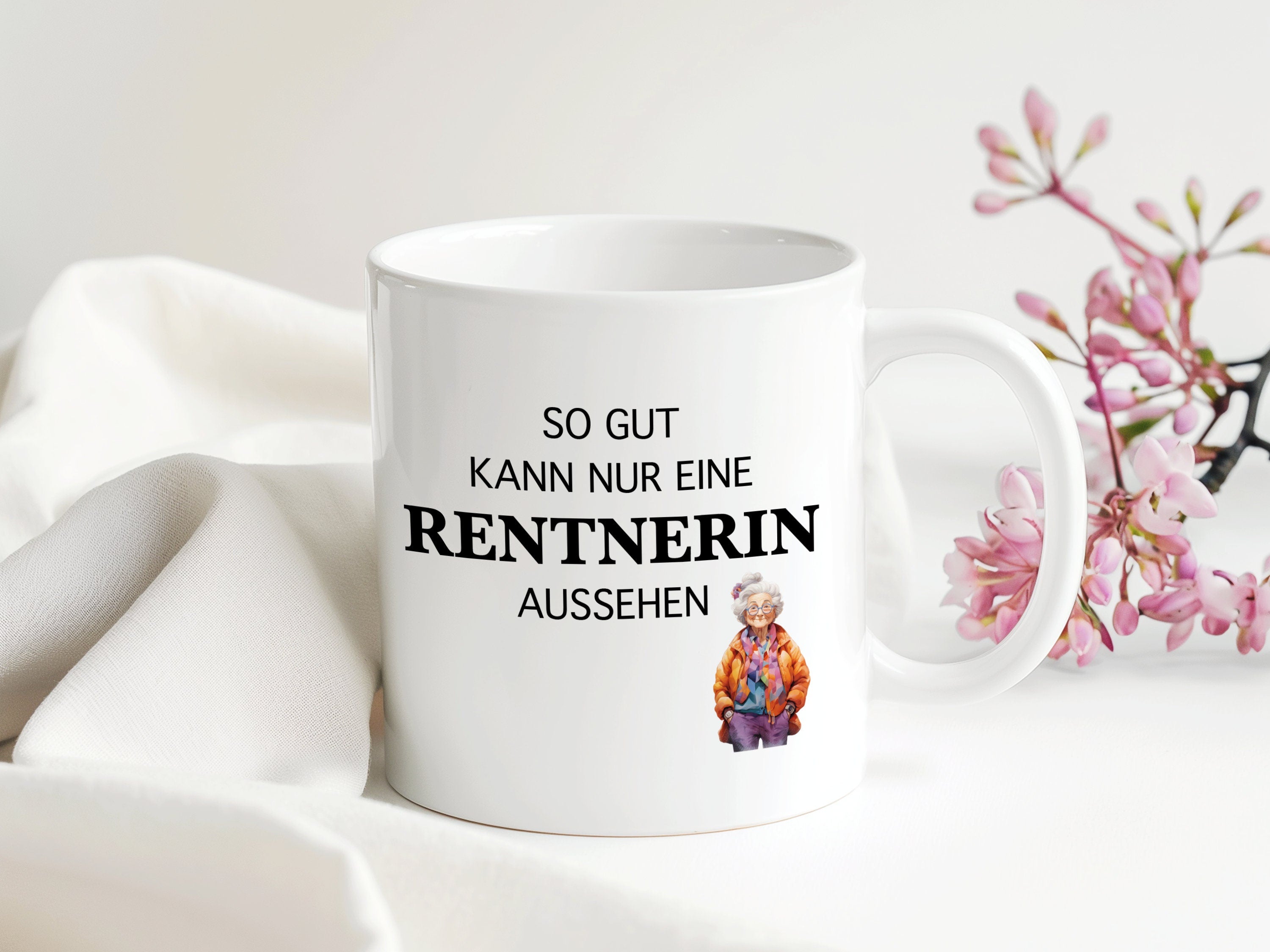 Stylische Rentner/-in Tasse | Geschenk Geburtstag Weihnachten Arbeitskollegen | 330 ml - 0278, 0279