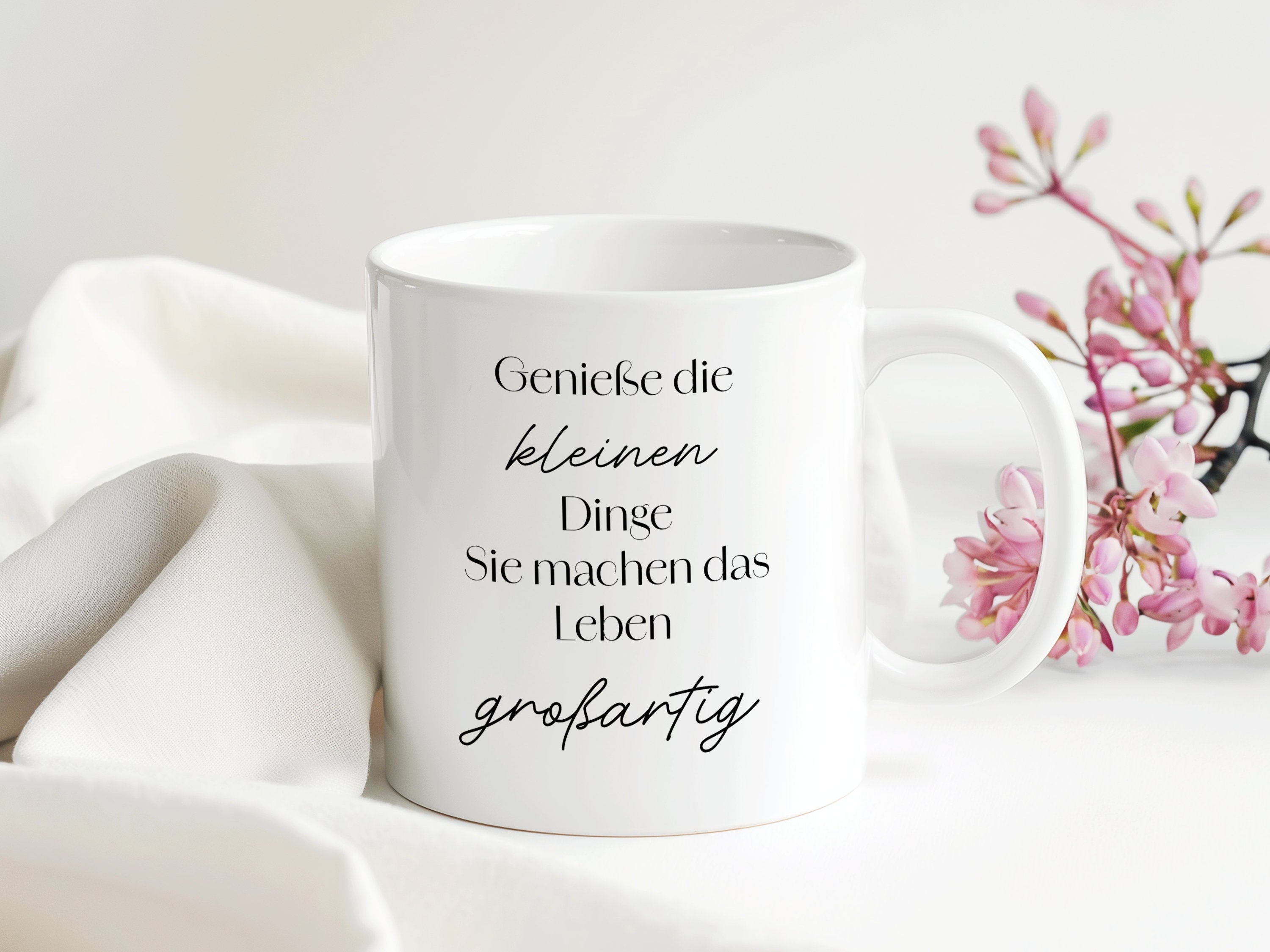 Tasse zum genießen | großartig Freude Liebe | Geschenk Weihnachten Arbeitskollegen Familie | 330 ml - 0296