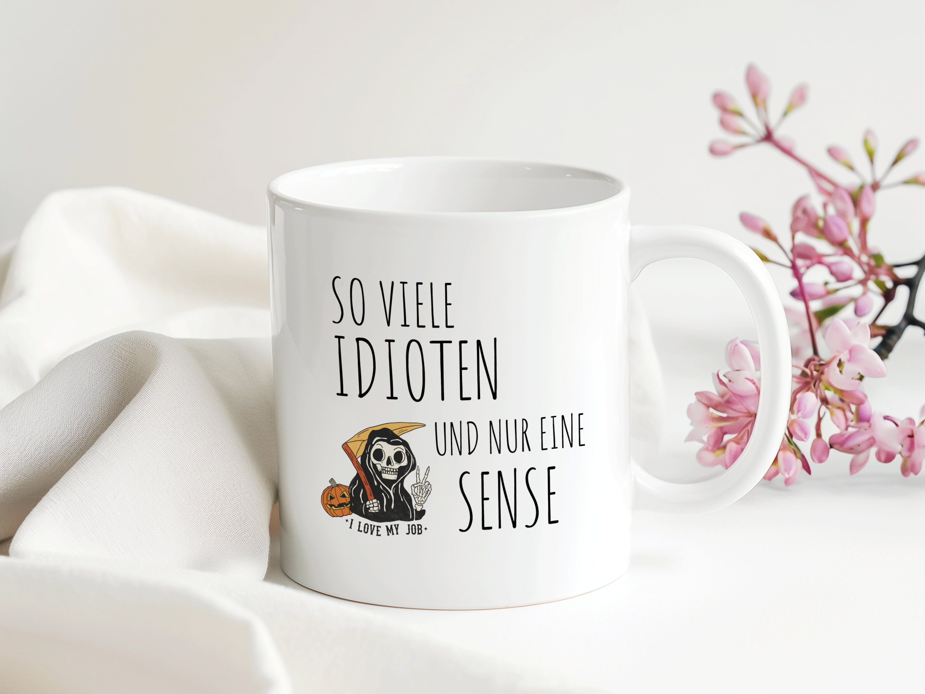 Tasse Halloween Sense | i love my job | Geschenk Halloween Geburtstag | 330 ml - 0297