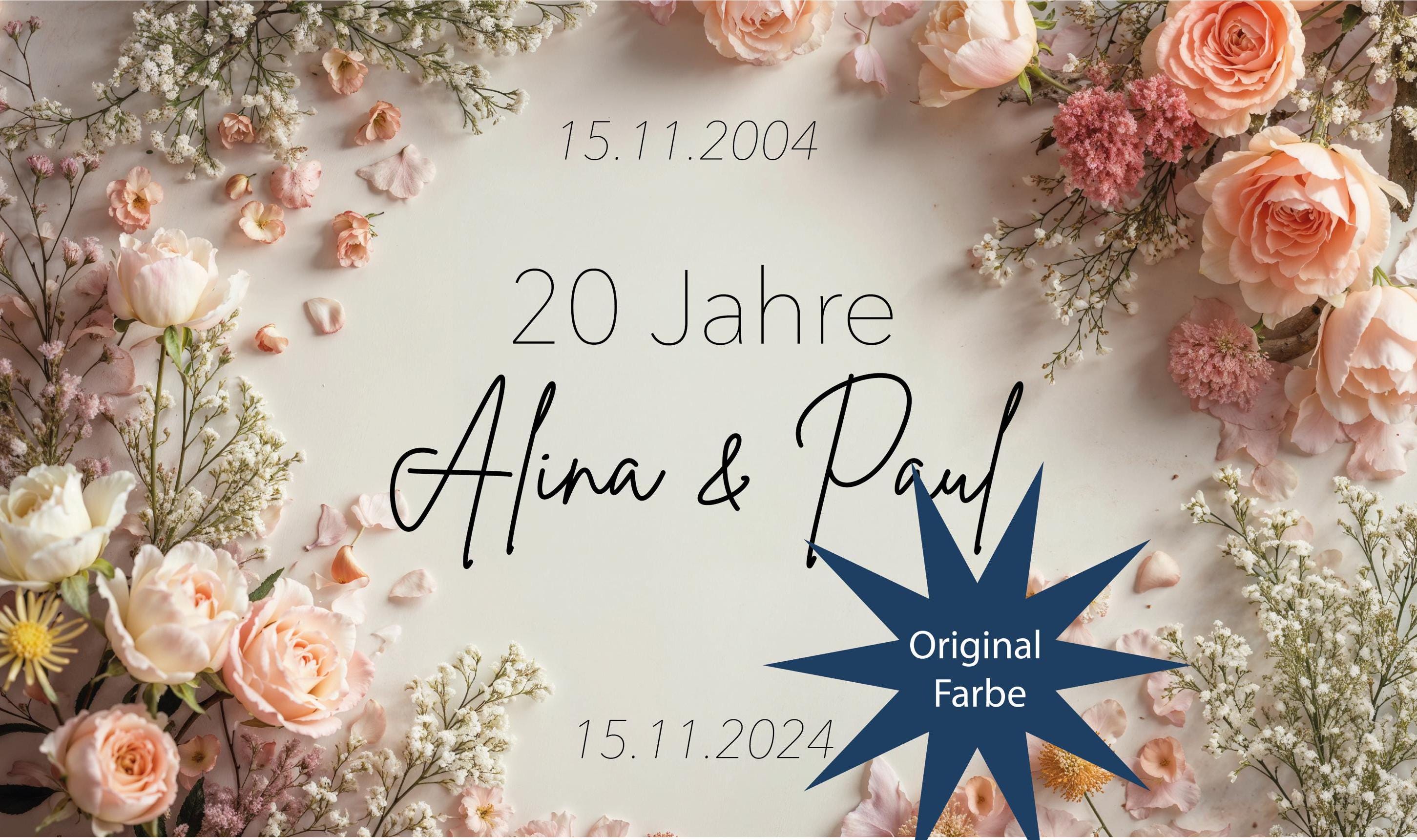 Schieferplatte Individuell Bedruckt | 30cm x 20cm | Hochzeitsgeschenk zum Jahrestag | Jubiläum