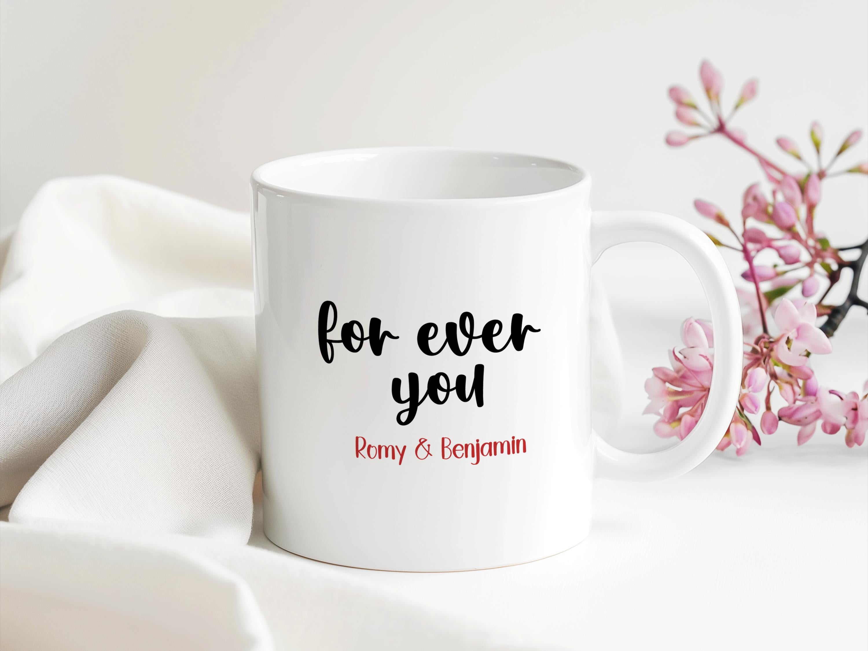 Personalisierte Pärchen Tasse | Liebe Geschenk Valentinstag Geburtstag Beziehung Freunde | 330 ml -0346