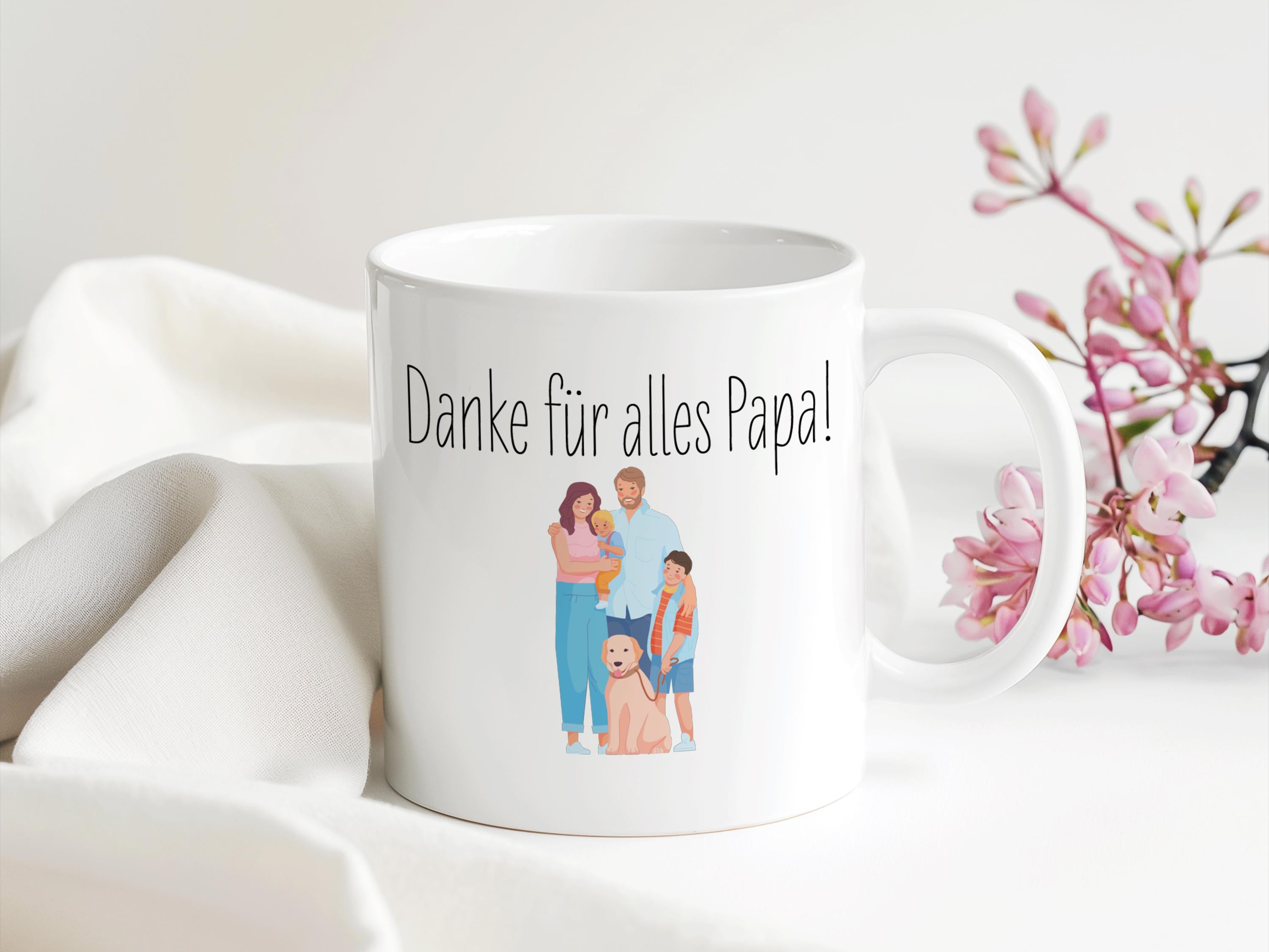 Danke Papa Tasse | Vatertag Geschenk Geburtstag Weihnachten Ostern | 330 ml - 0424