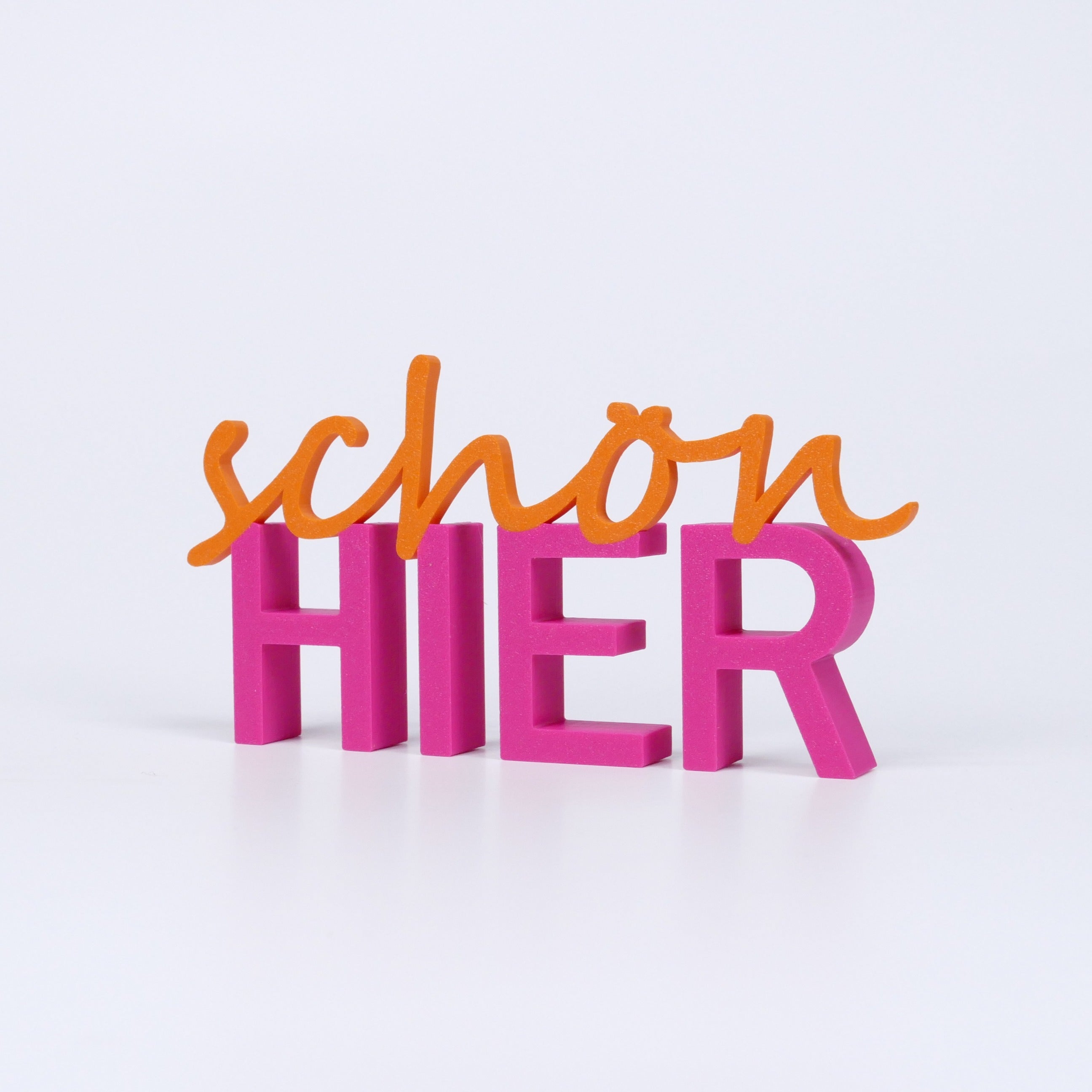 schön HIER Schriftzug Deko 3D Aufsteller