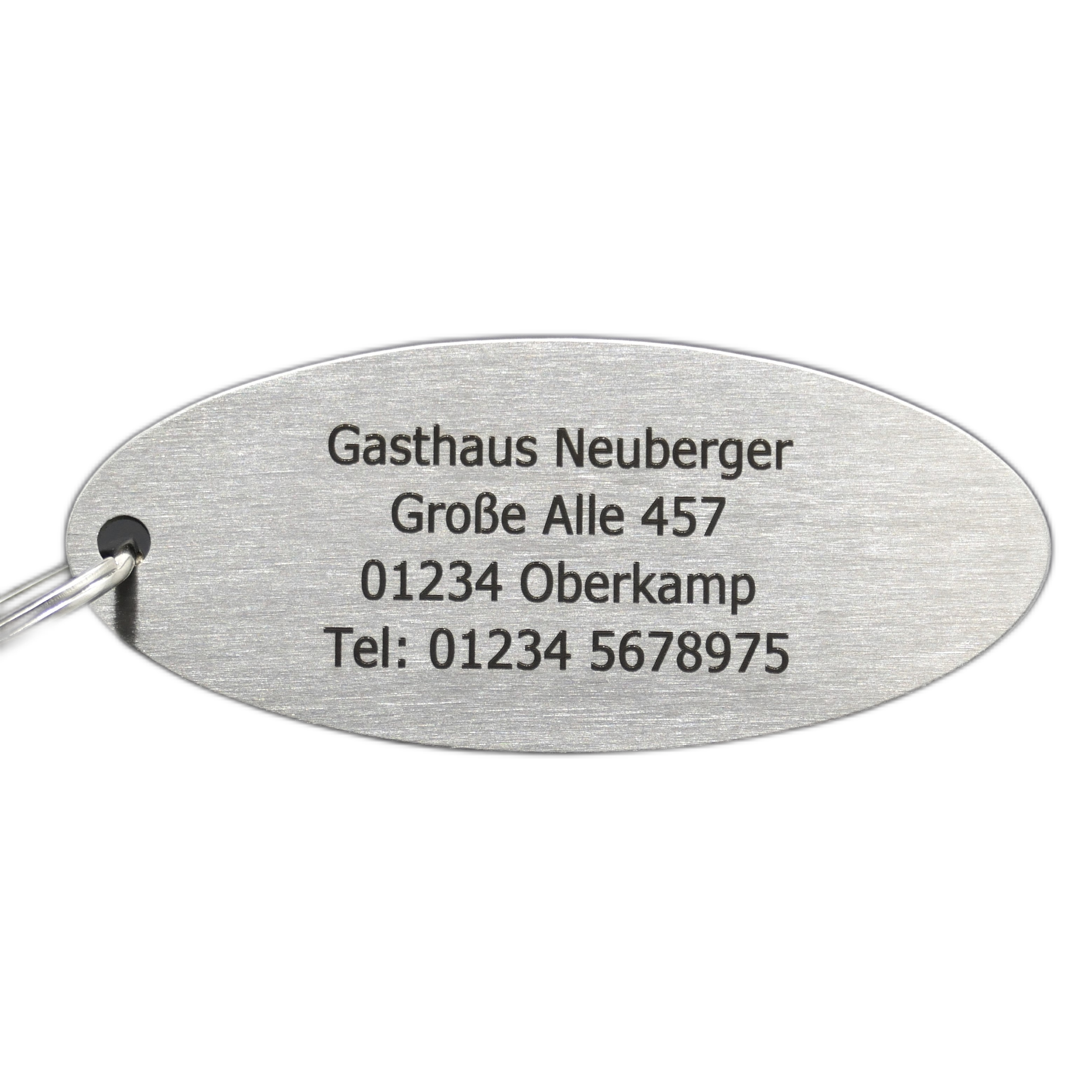 Schlüsselanhänger mit Gravur OVAL - Wiens3d