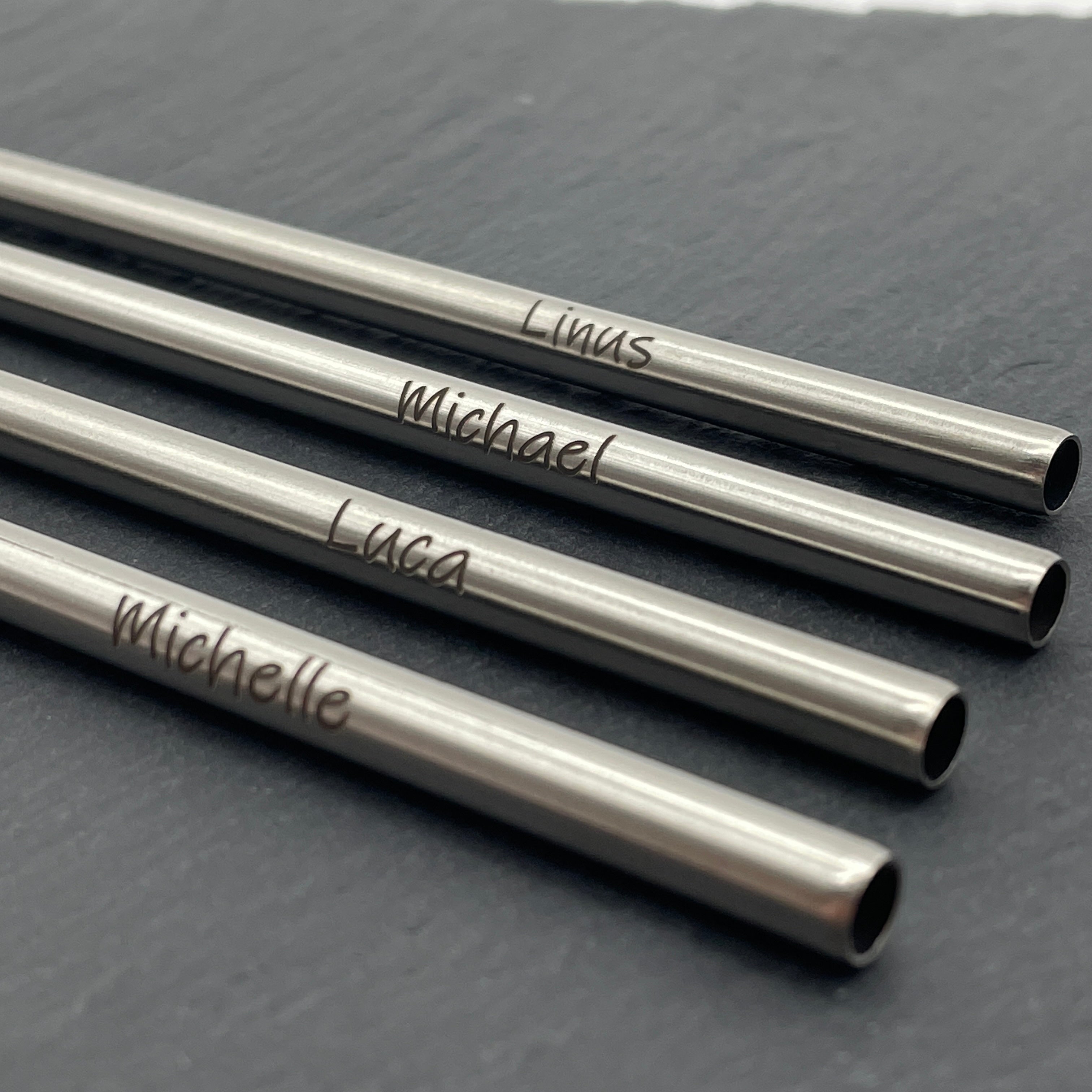Personalisierte Trinkhalme aus Edelstahl - Wiens3d