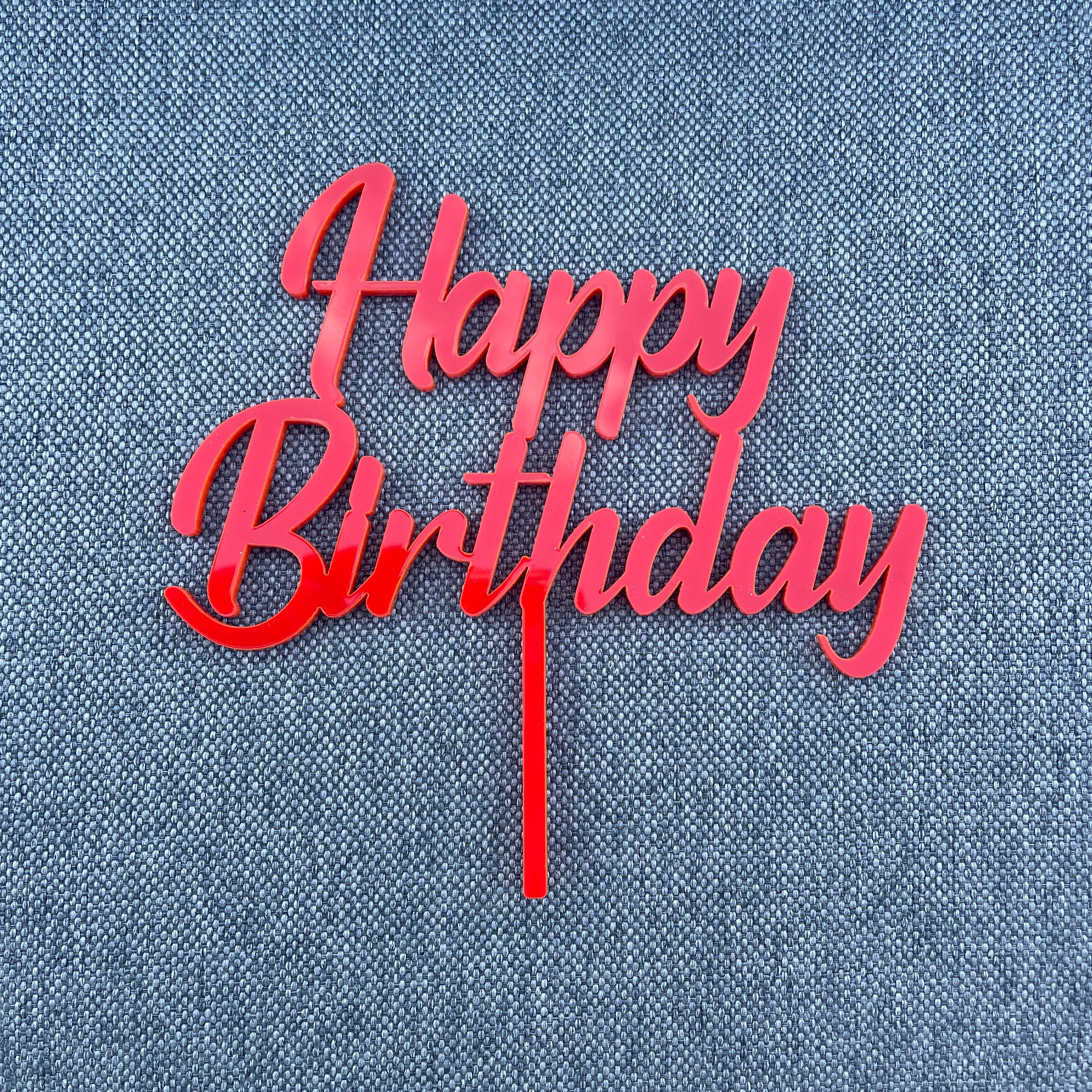 Happy Birthday | Cake Topper | Tortenstecker | viele Farben - Wiens3d