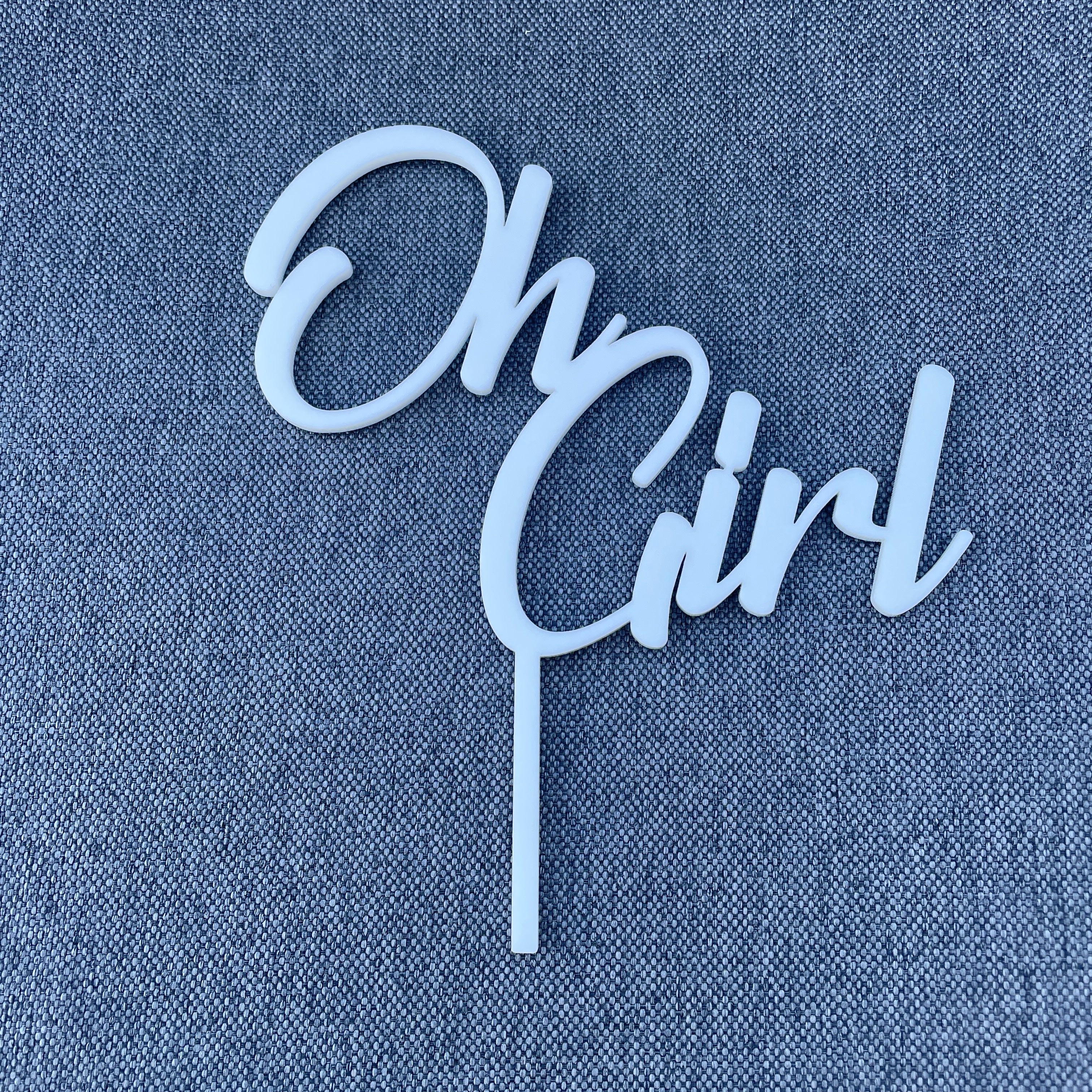 Cake Topper Oh Boy, Oh Girl | Tortenstecker - Wiens3d