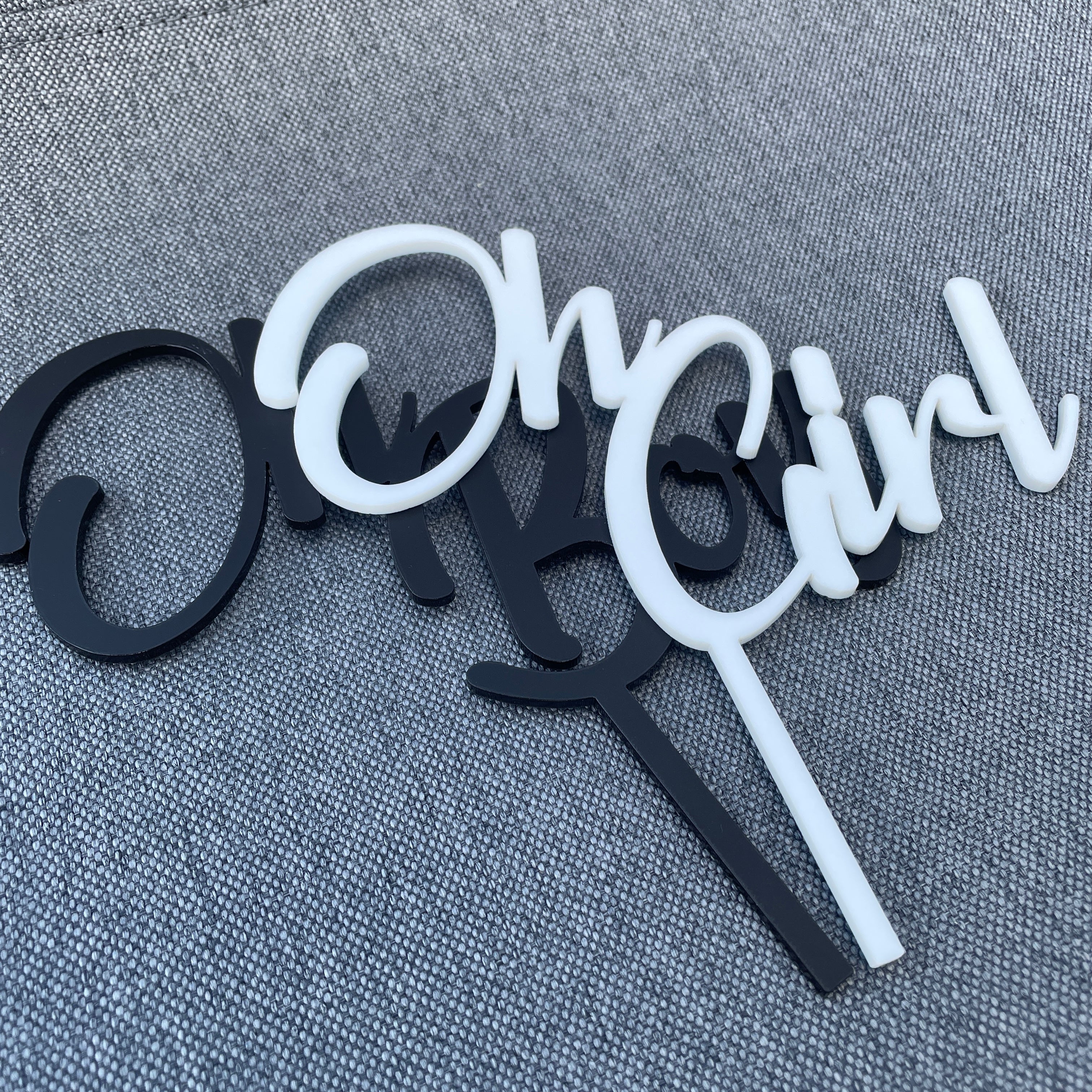 Cake Topper Oh Boy, Oh Girl | Tortenstecker - Wiens3d