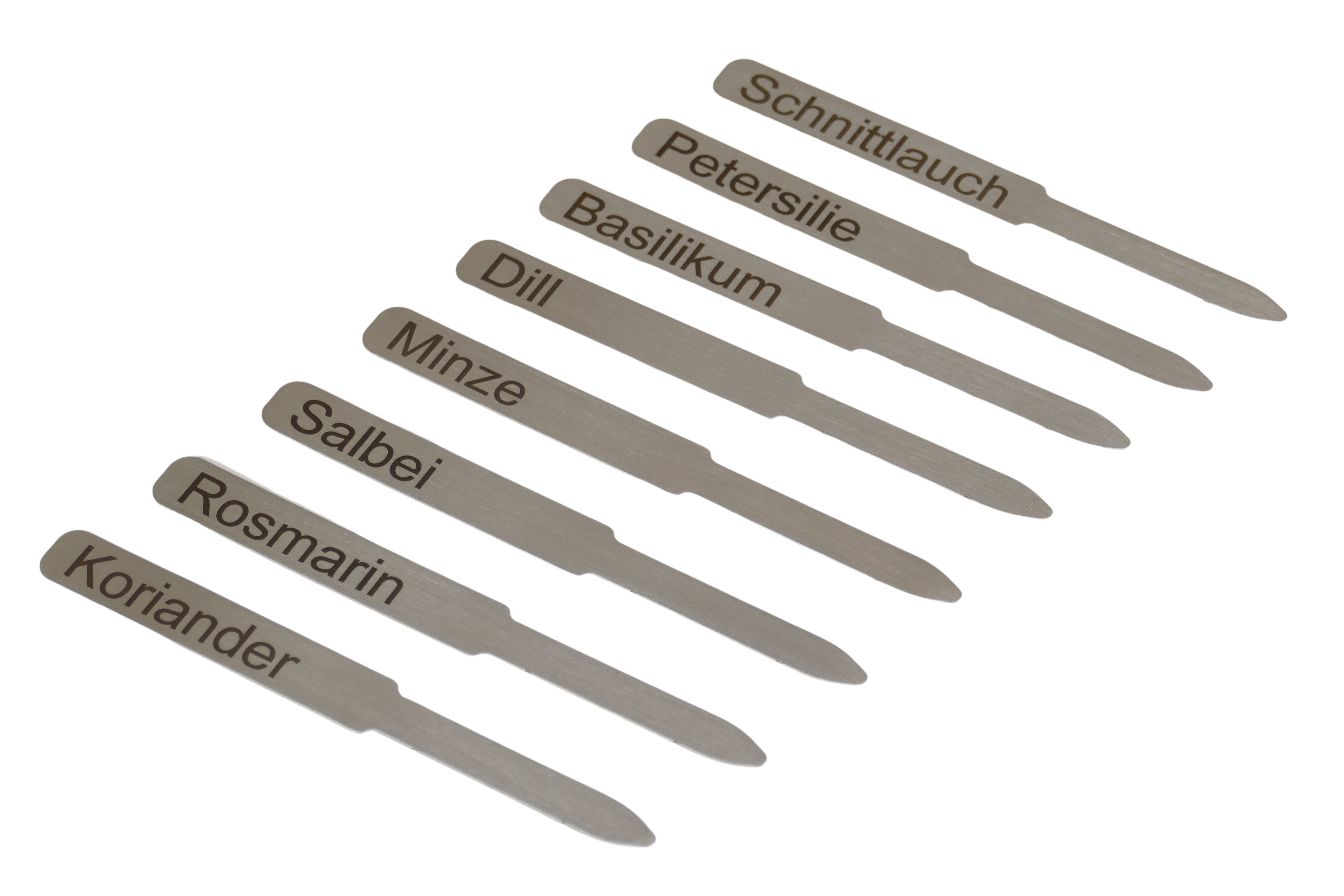 Kräuterschilder / Gemüsestecker aus Edelstahl - Wiens3d