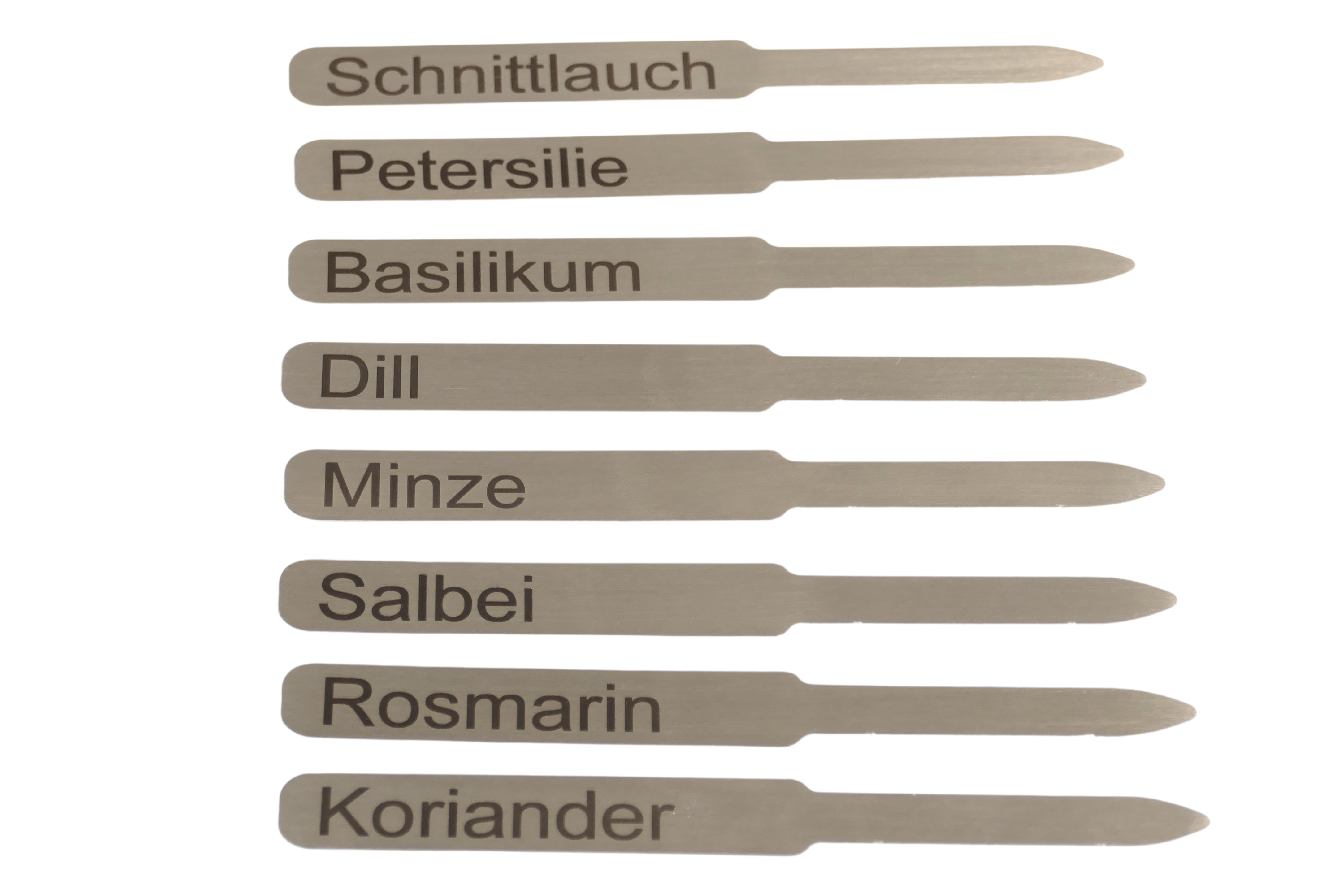Kräuterschilder / Gemüsestecker aus Edelstahl - Wiens3d