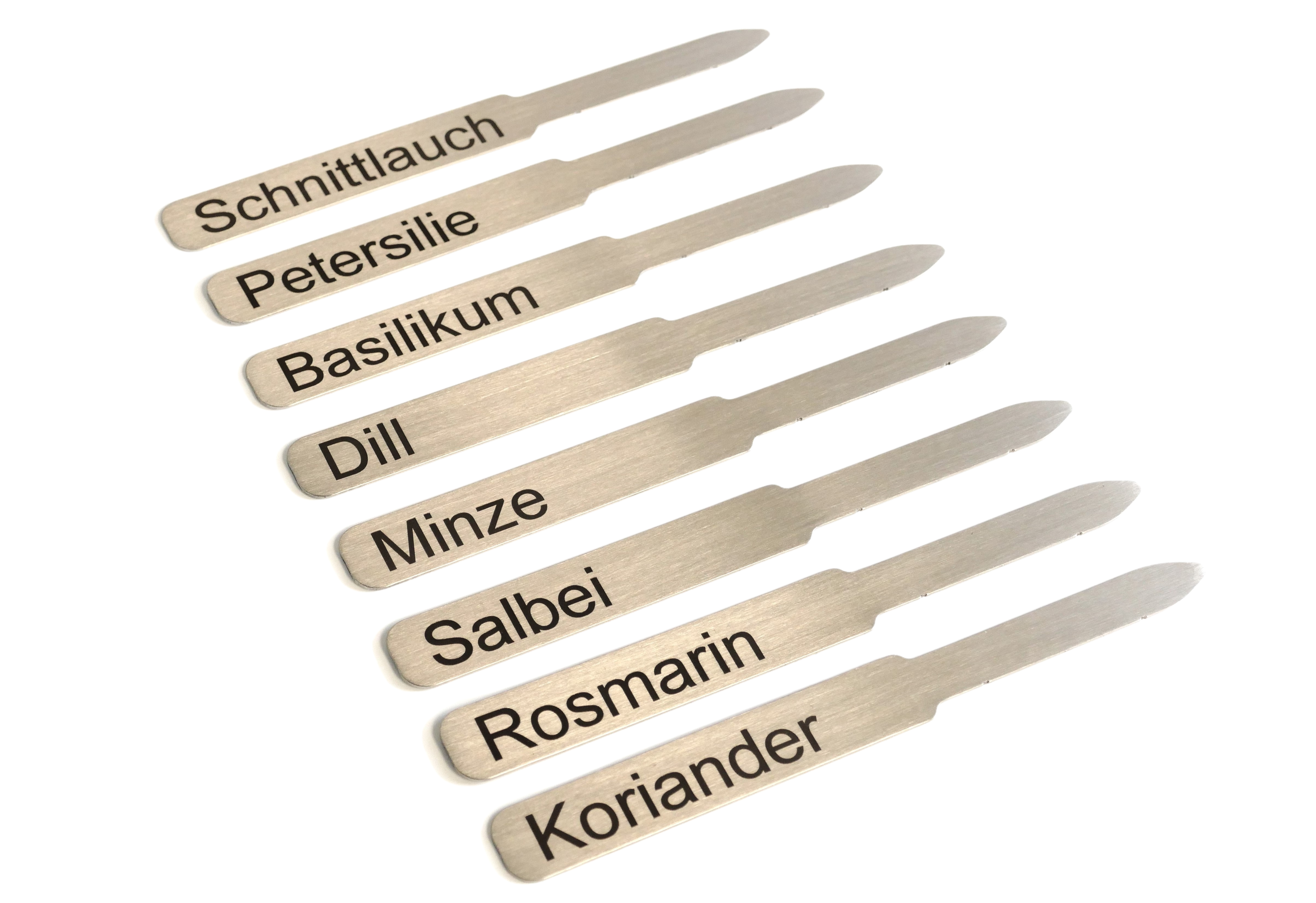 Kräuterschilder / Gemüsestecker aus Edelstahl - Wiens3d