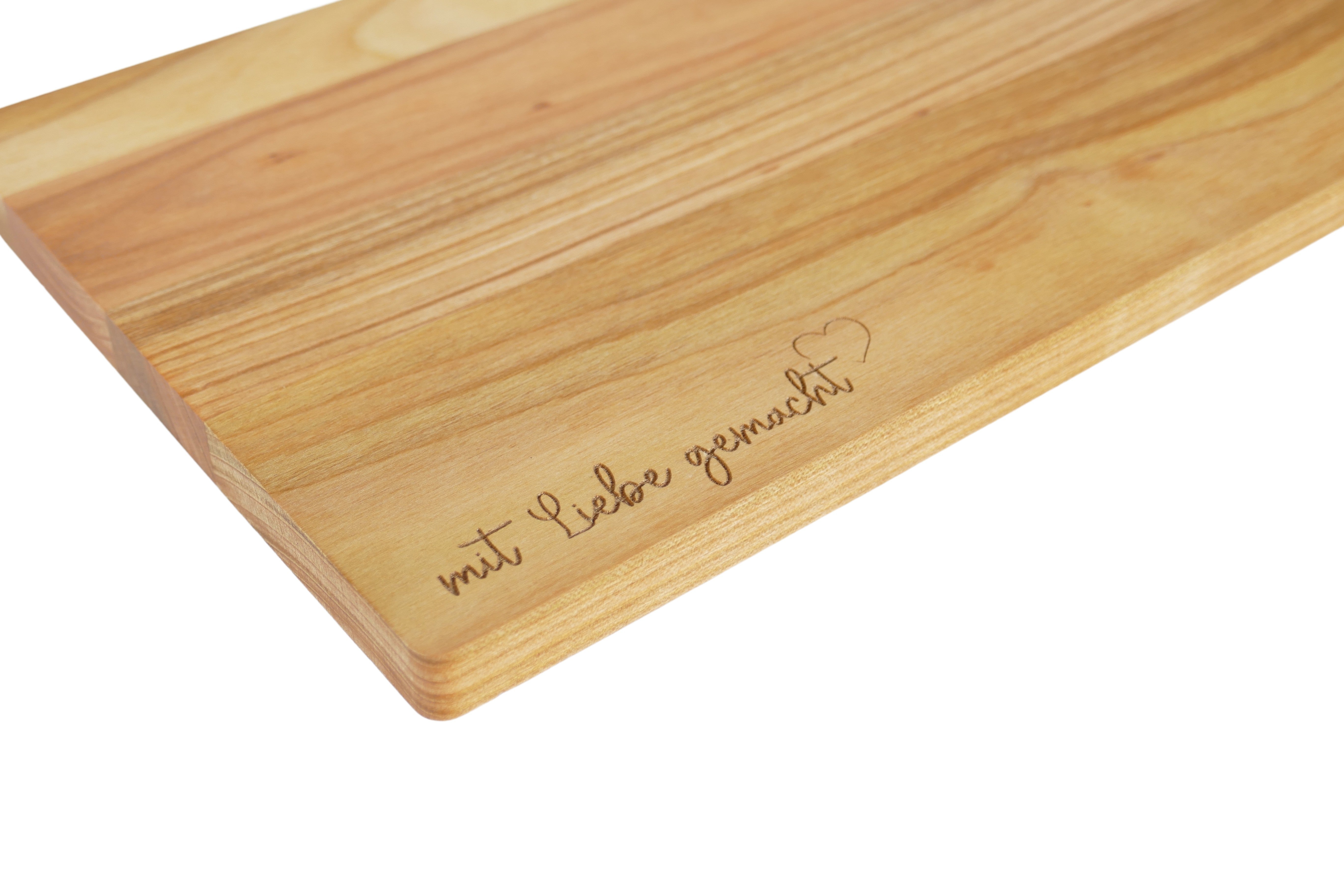 - mit Liebe gemacht - Schneidebrett mit Griff aus Kirsche Holz - Wiens3d