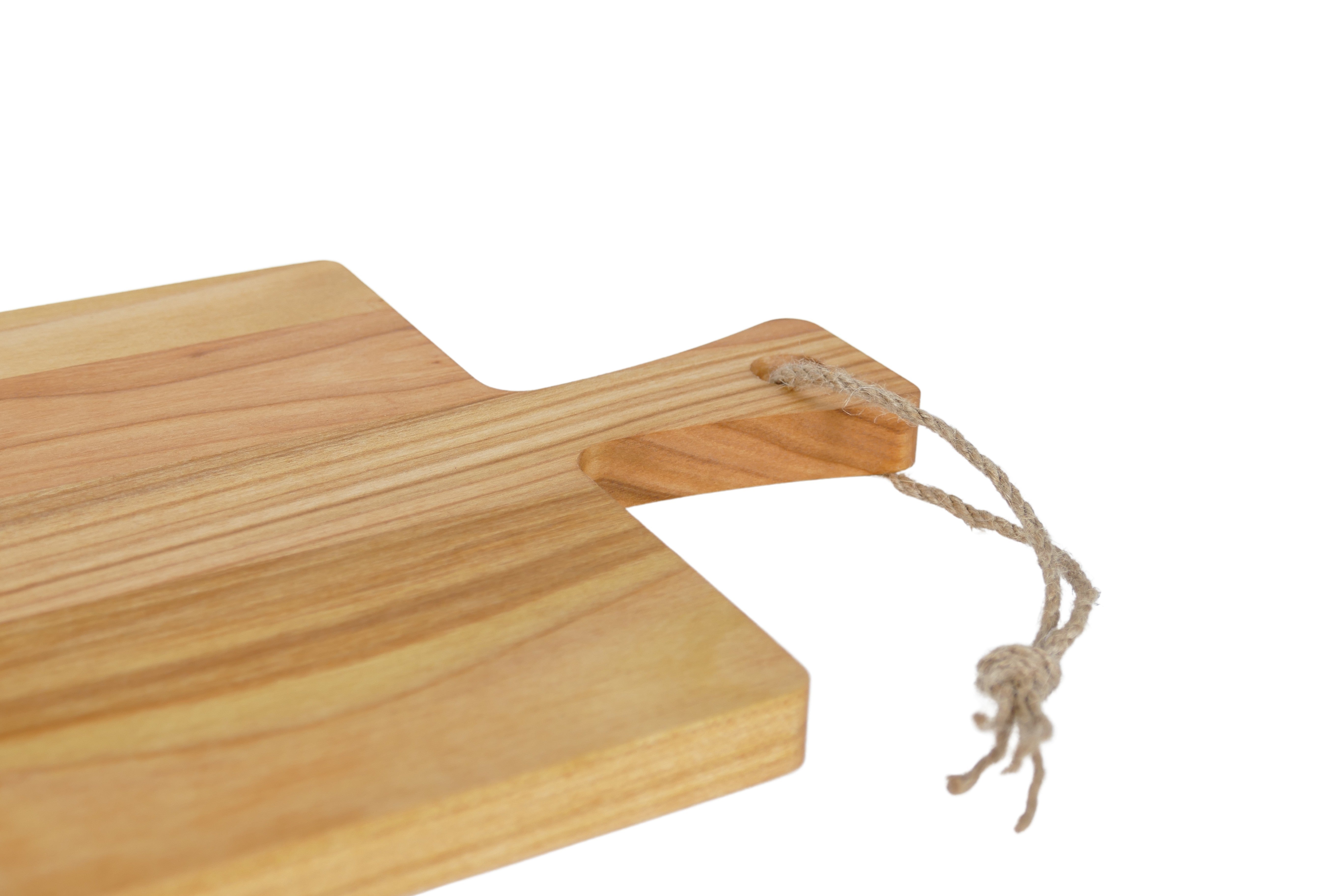 - mit Liebe gemacht - Schneidebrett mit Griff aus Kirsche Holz - Wiens3d