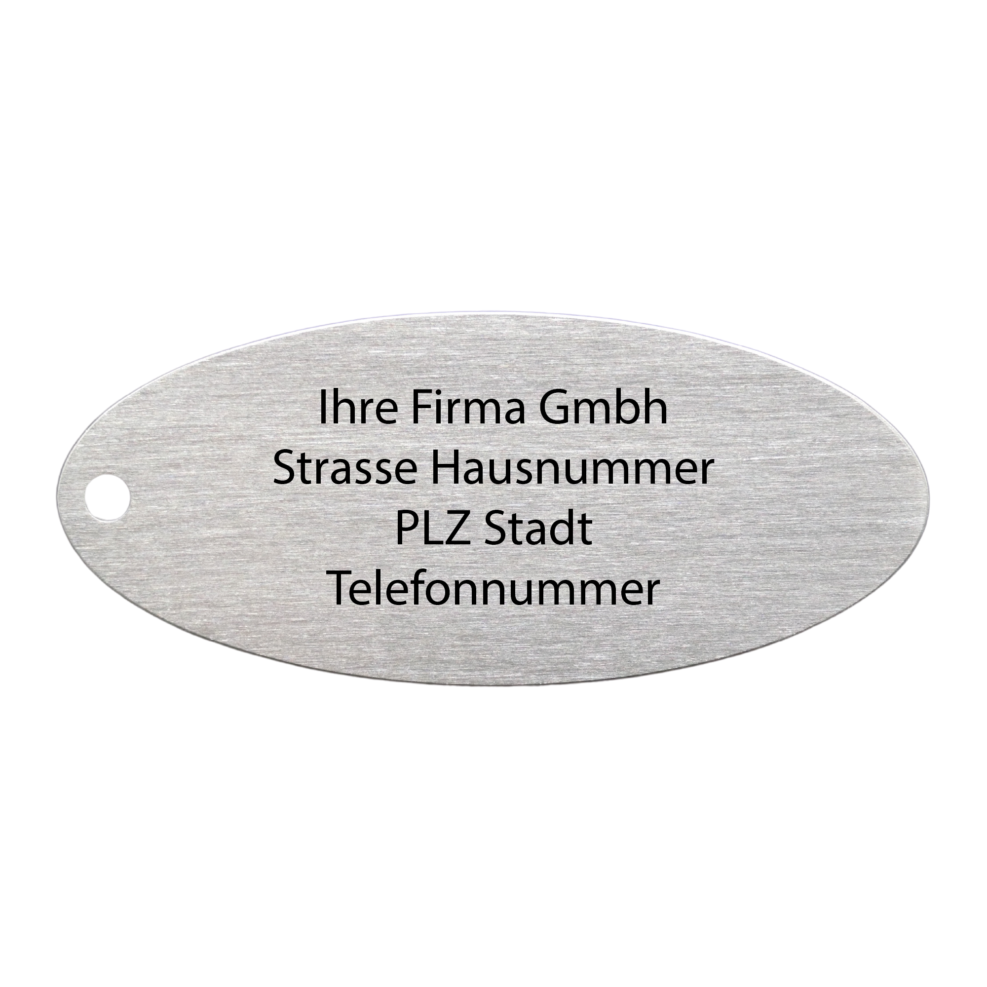 Schlüsselanhänger mit Gravur OVAL - Wiens3d