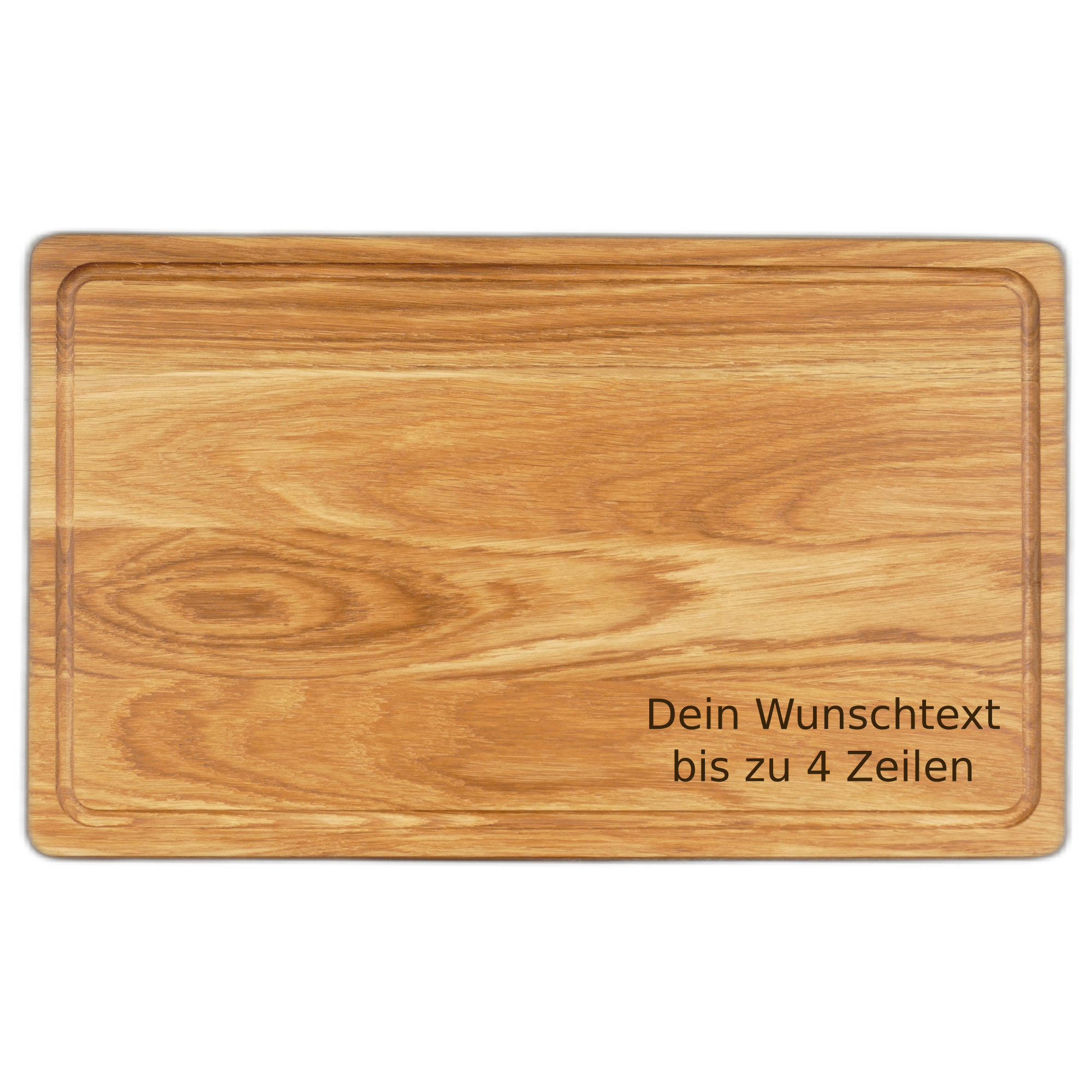 Schneidebrett Personalisiert aus EICHE mit Saftrille - Wiens3d
