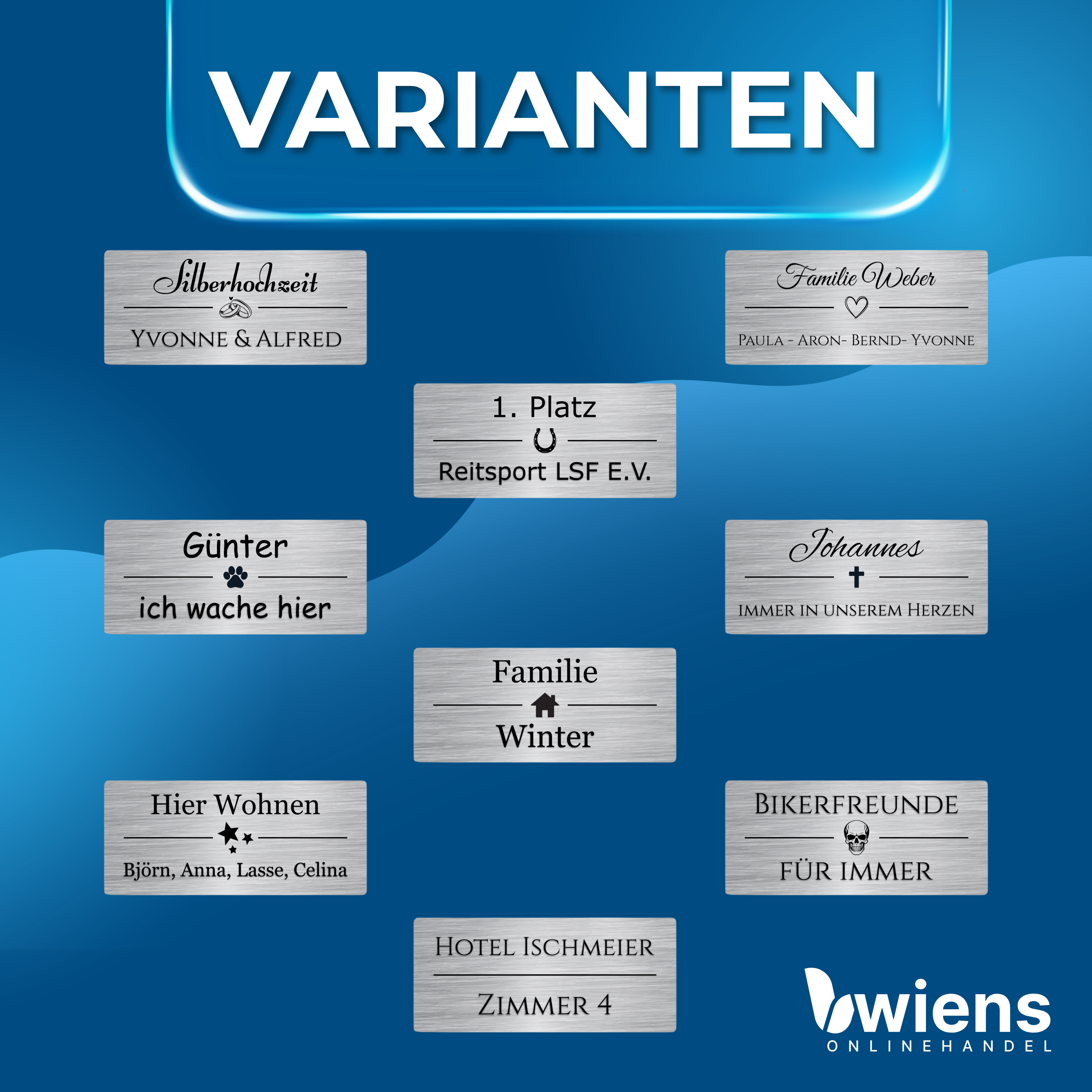 Türschild aus Edelstahl mit Herz