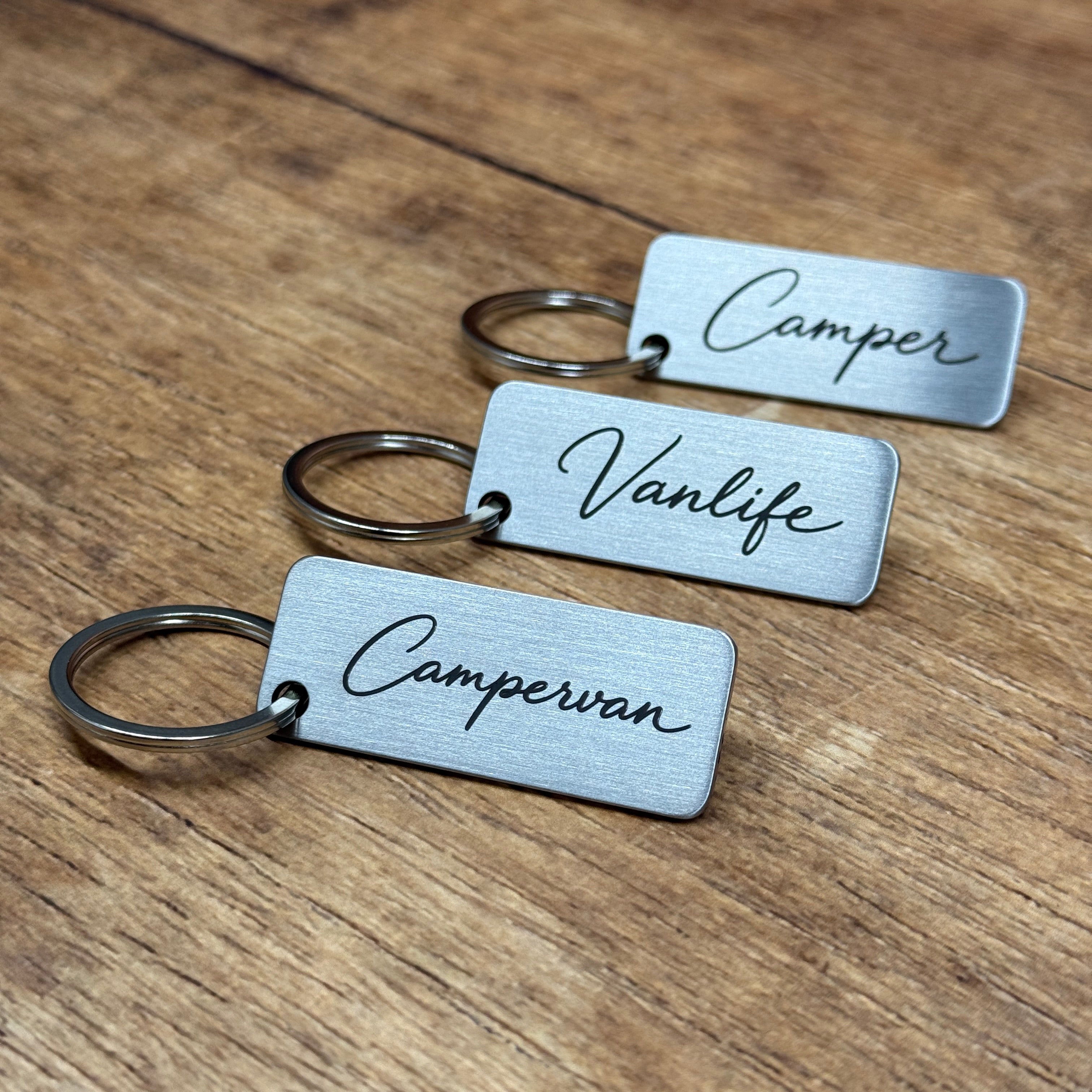 Camper Schlüsselanhänger Personalisiert | Edelstahl - Wiens3d